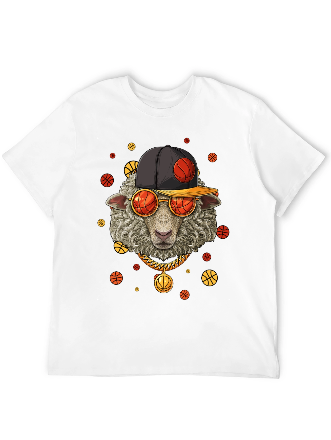Basketball Sheep Graphic T-Shirt