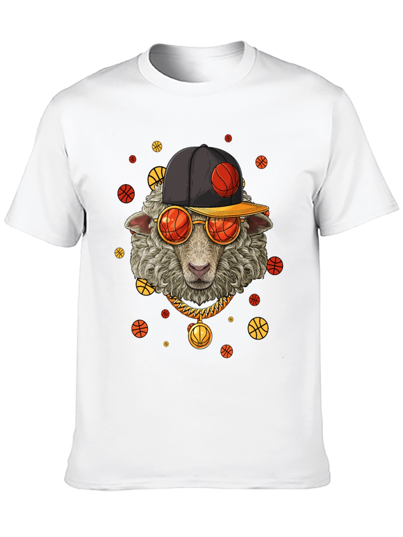 Basketball Sheep Graphic T-Shirt