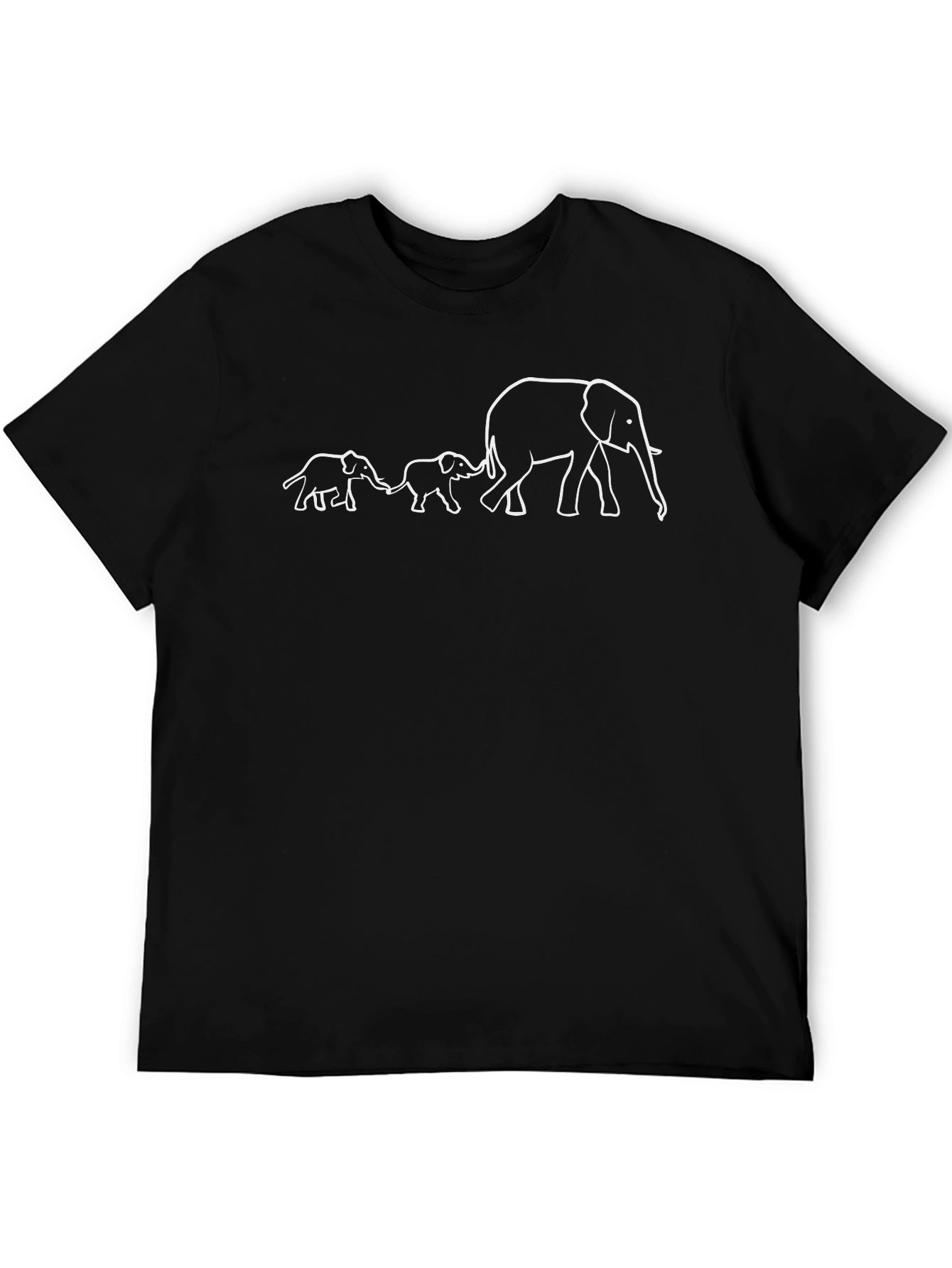 Elephant Family Graphic Tee - Cute Animal Design