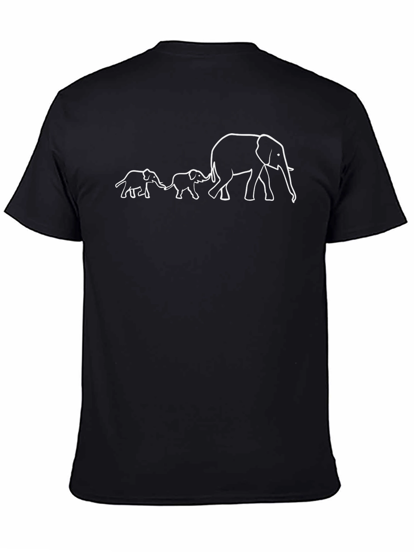 Elephant Family Graphic Tee - Cute Animal Design