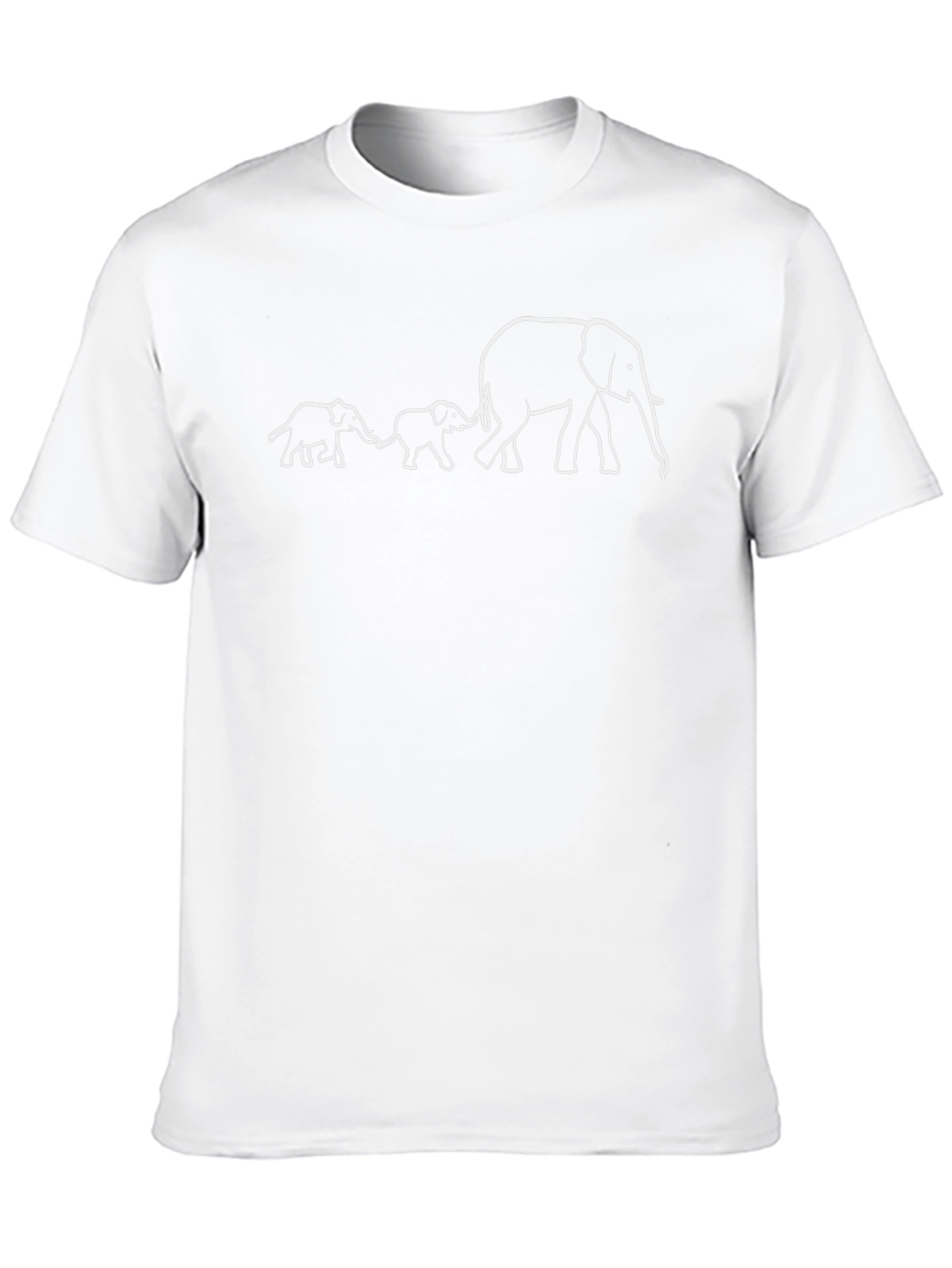 Elephant Family Graphic Tee - Cute Animal Design