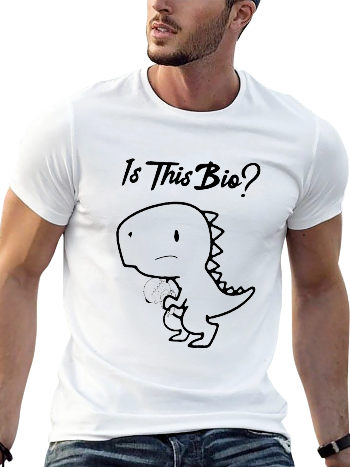 Is This Bio? Dino Black T-Shirt