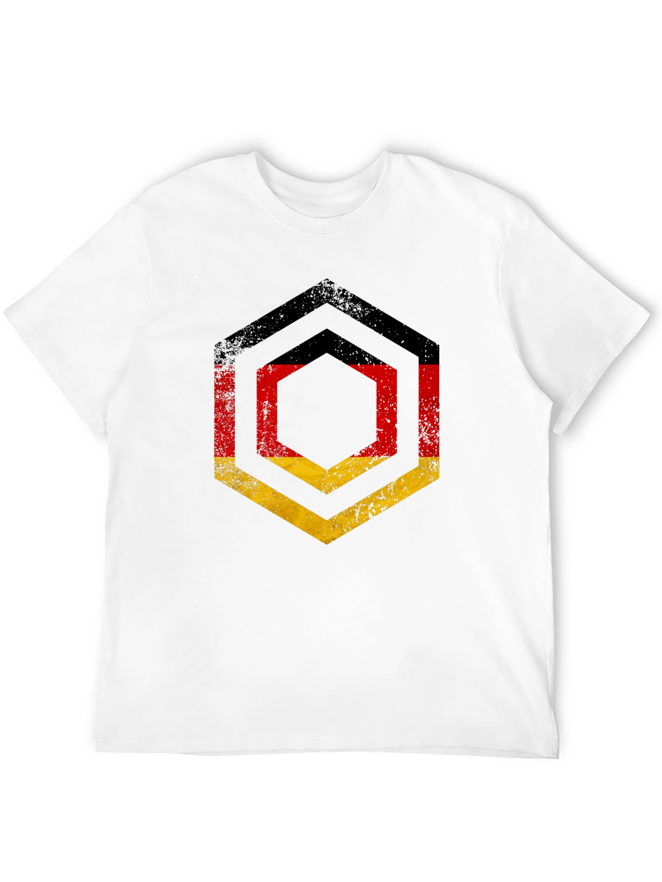 German Flag Hexagon Graphic T-Shirt