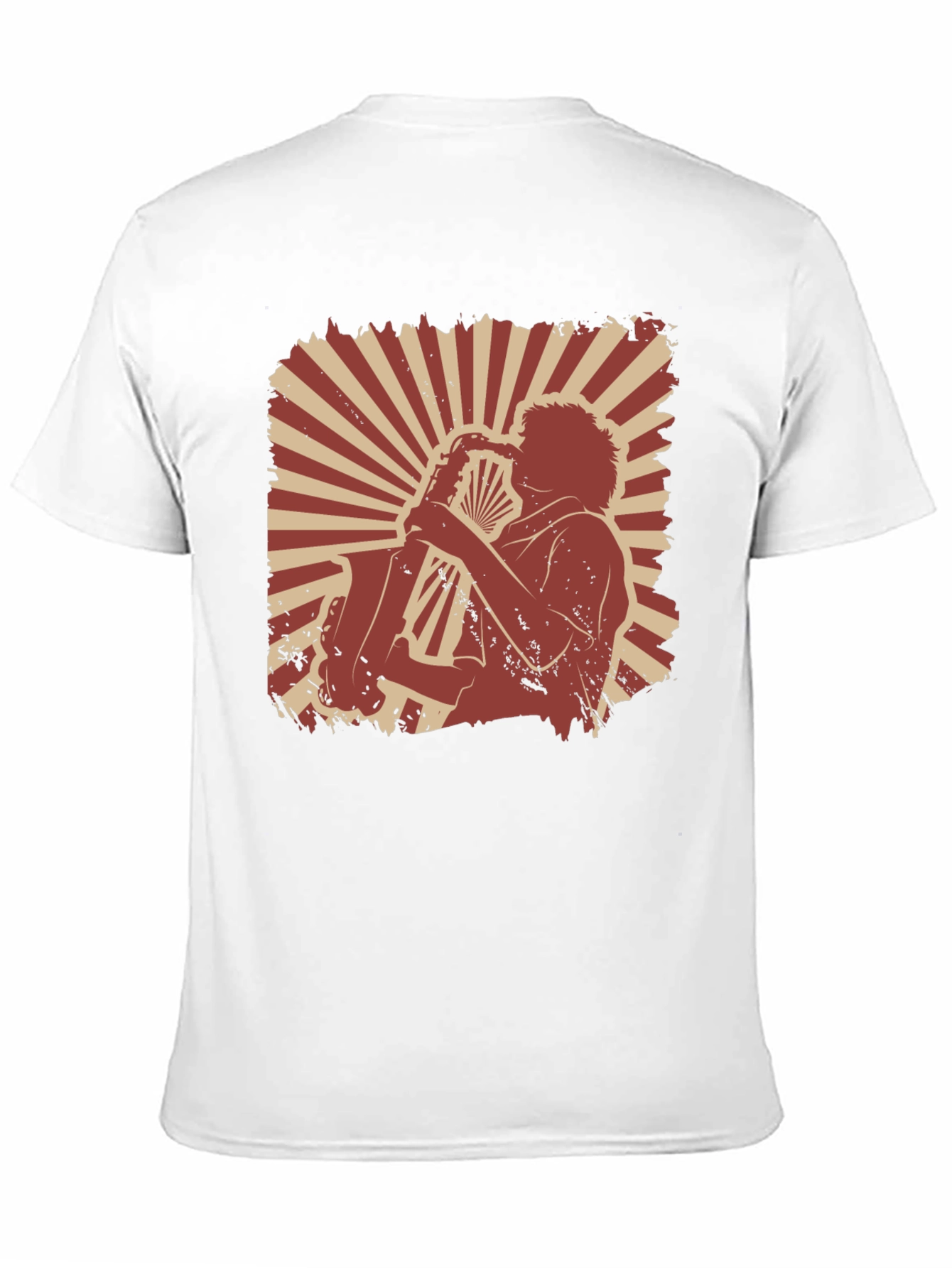 Saxophone Player Graphic Black T-Shirt