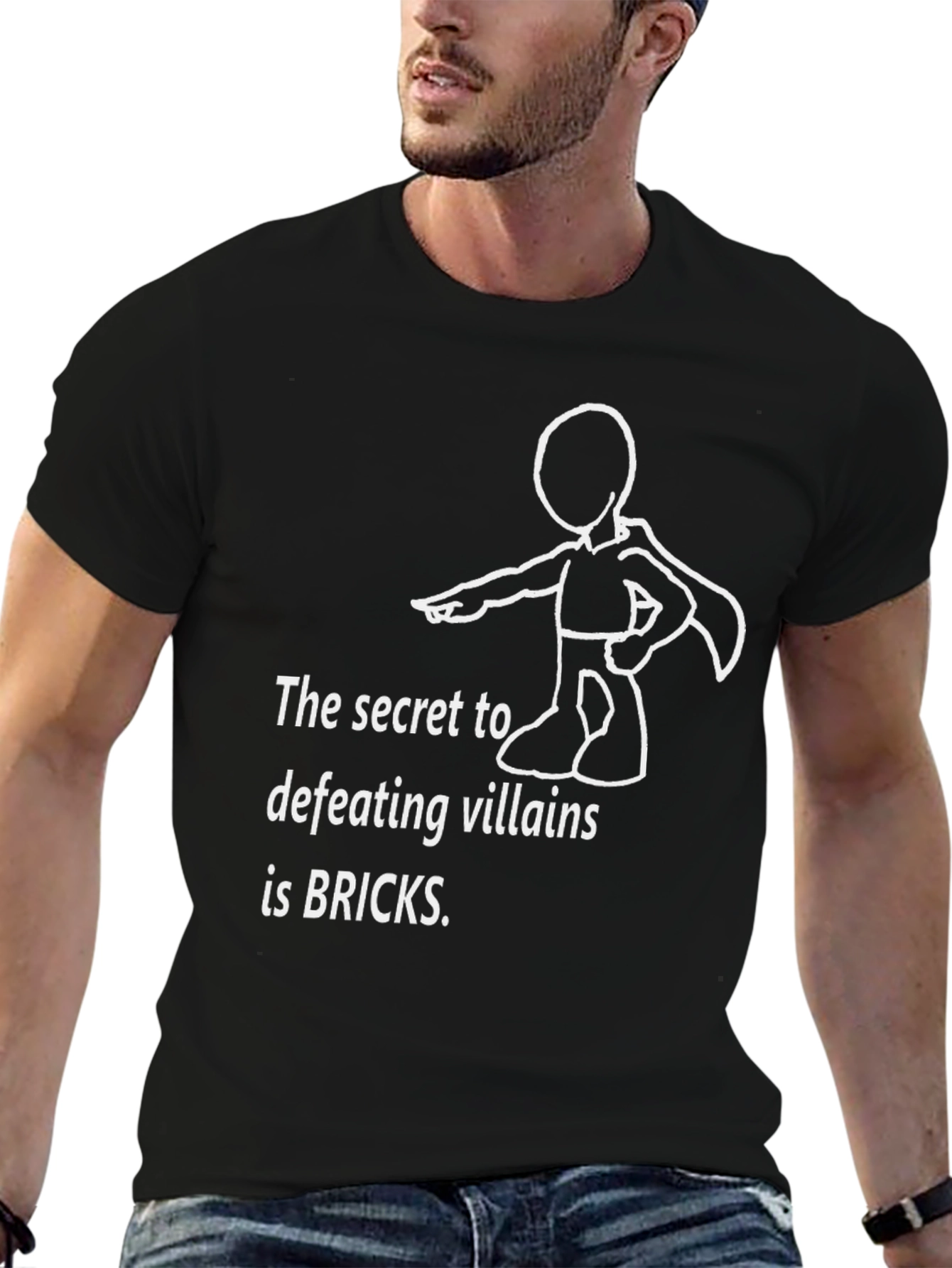Secret to Defeating Villains Bricks T-Shirt