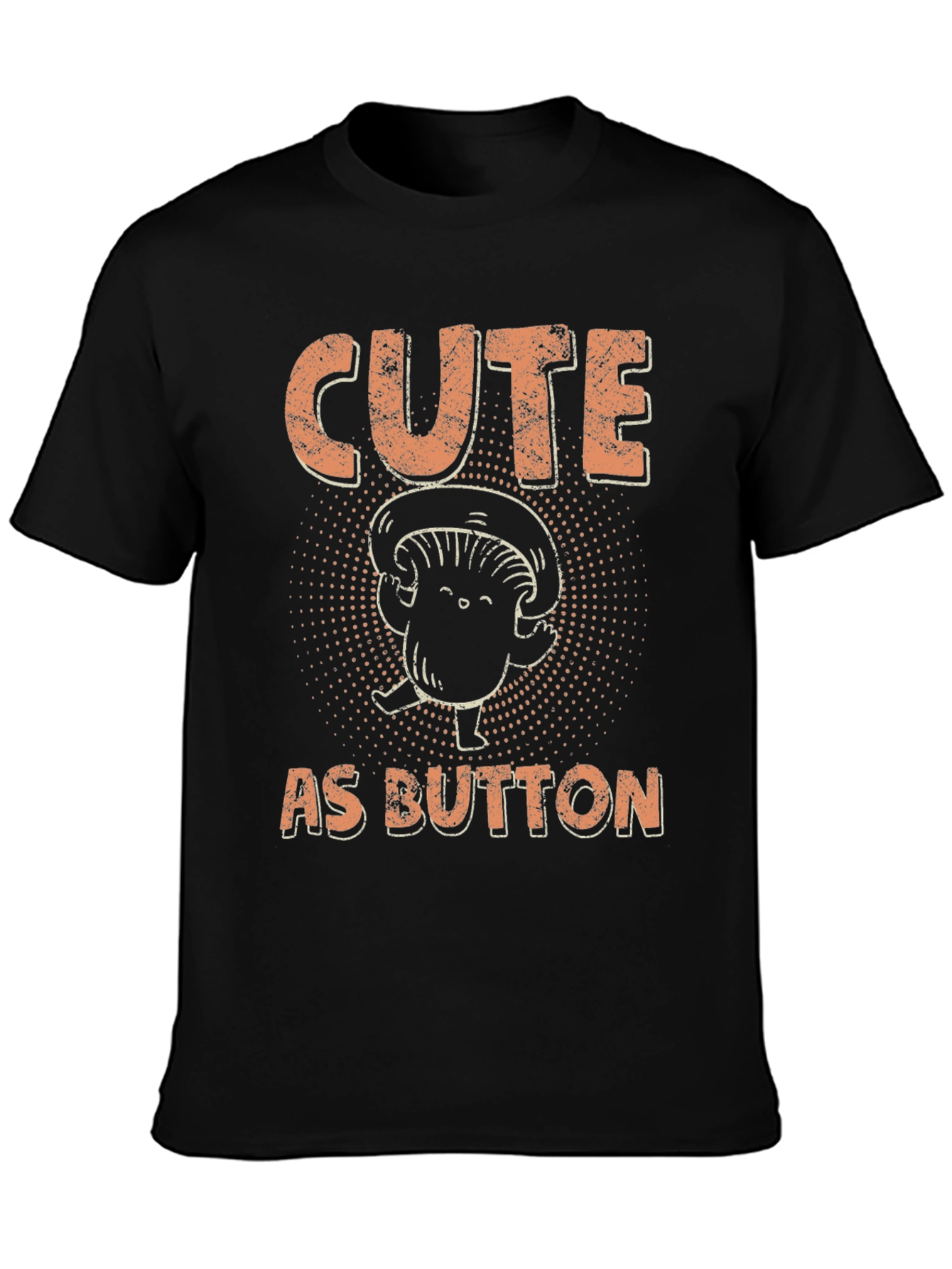 Cute as Button Mushroom Graphic Tee