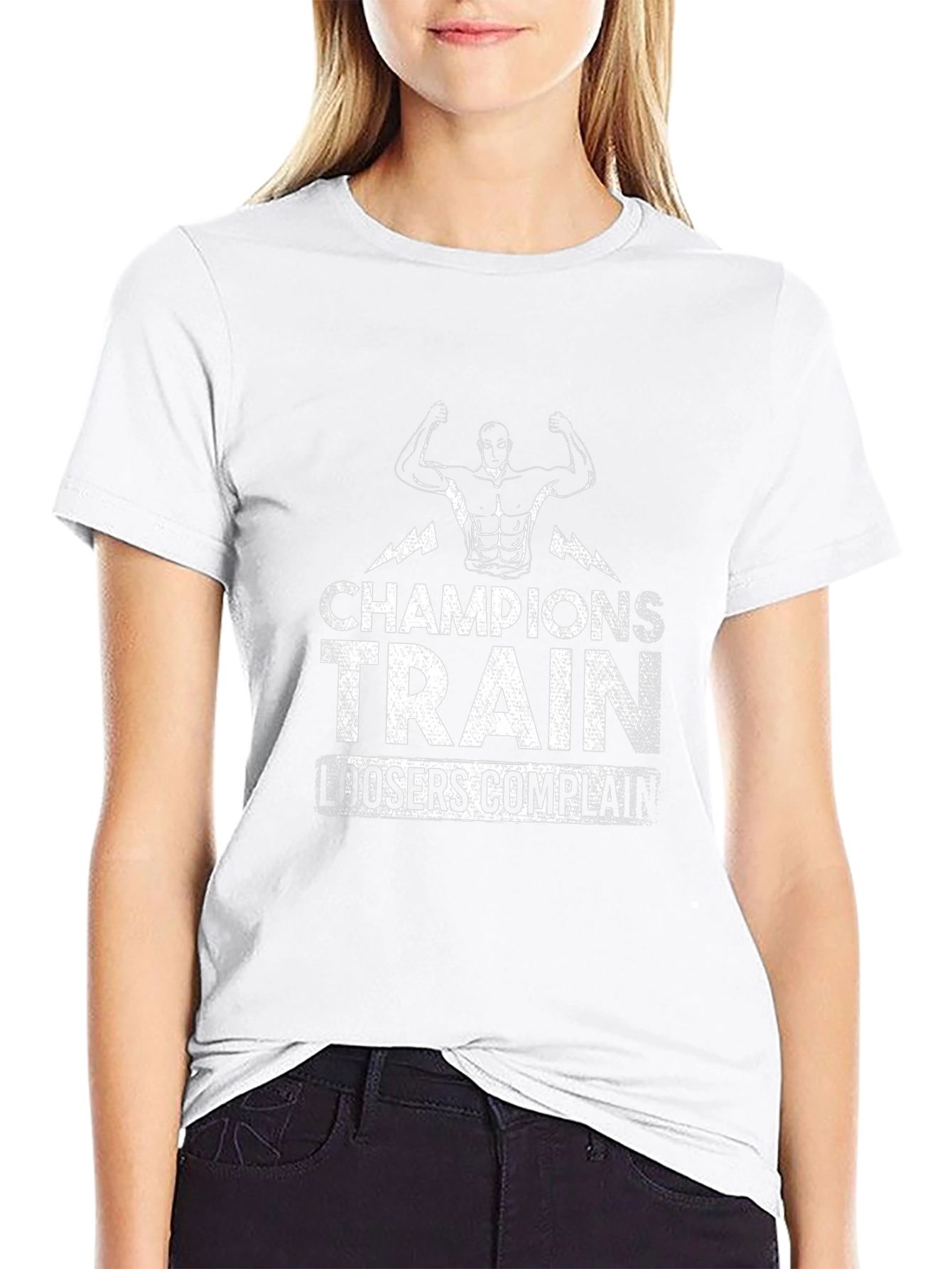 Champions Train T-Shirt - Motivational Gym Wear