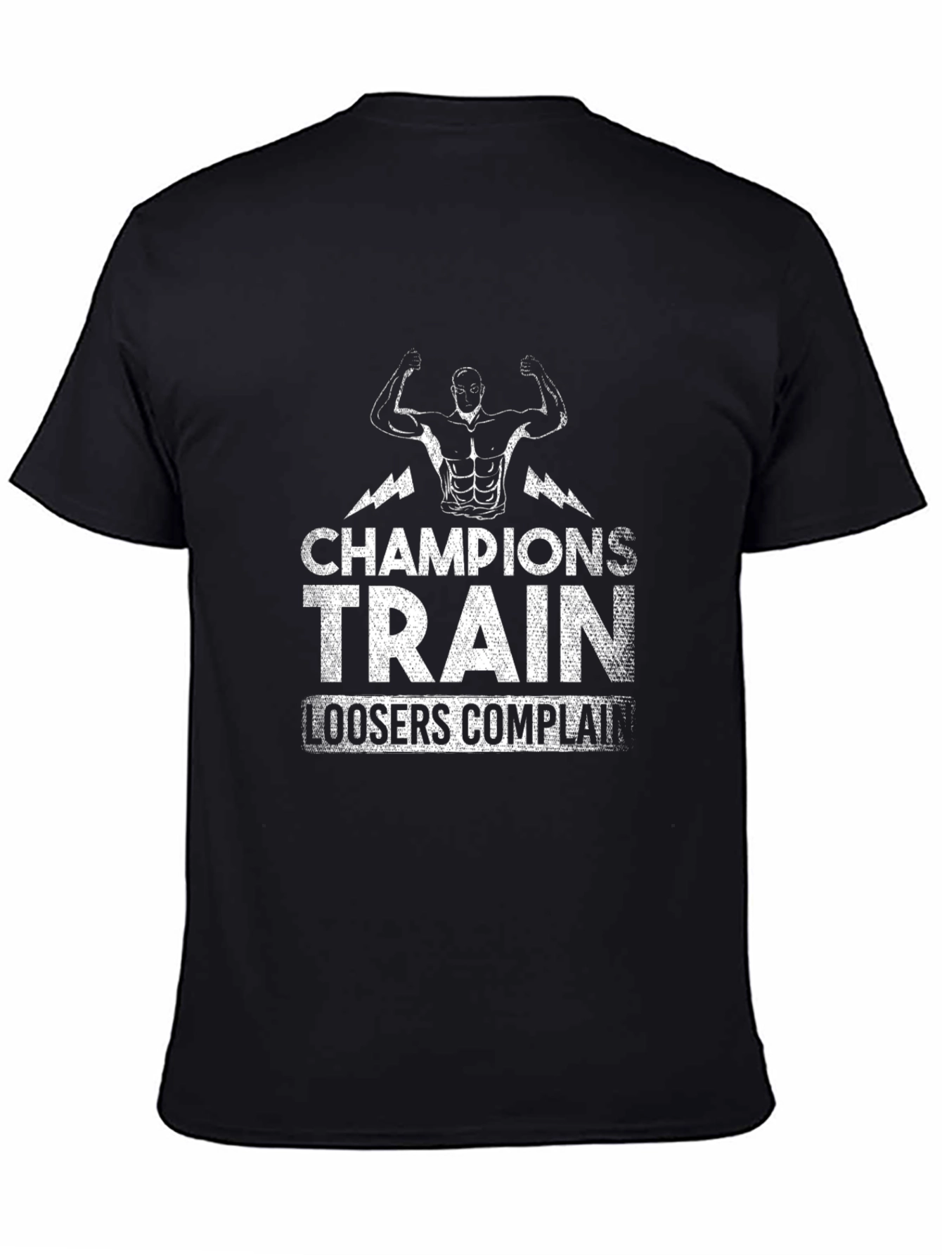 Champions Train T-Shirt - Motivational Gym Wear