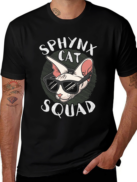 Sphynx Cat Squad Graphic T-Shirt
