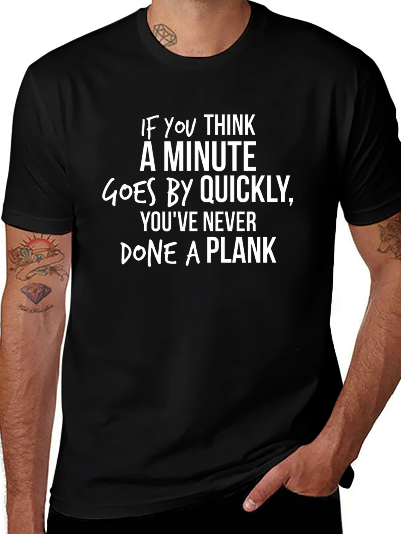 Plank Exercise Funny Graphic T-Shirt