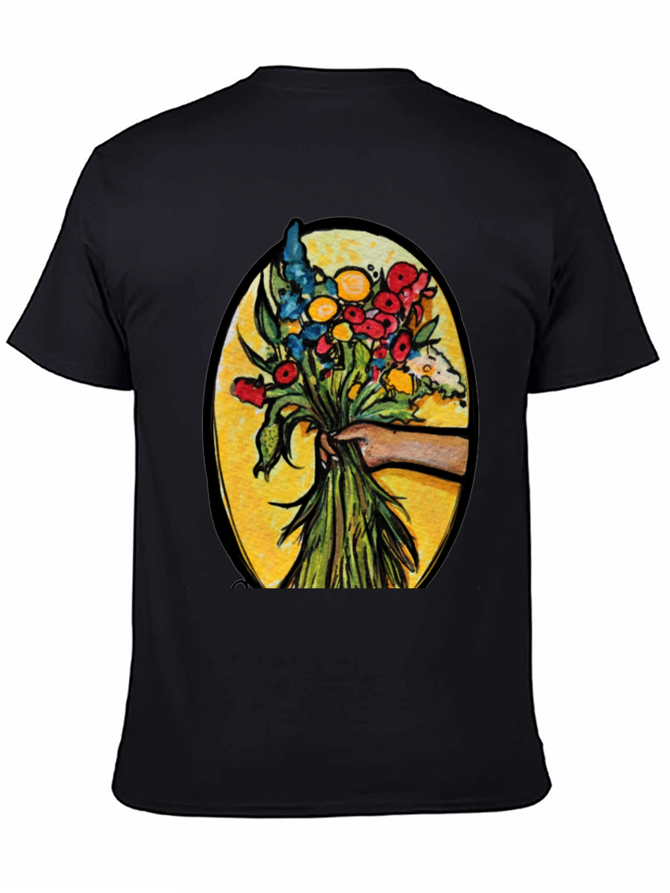 Floral Bouquet Graphic T-Shirt - Artistic Design
