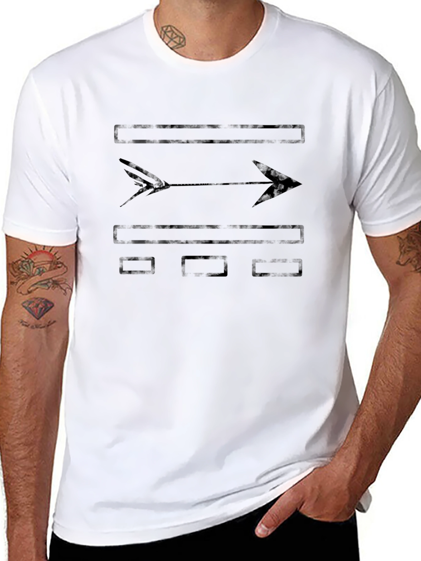 Mens Graphic Arrow T-Shirt - Soft Cotton Tee