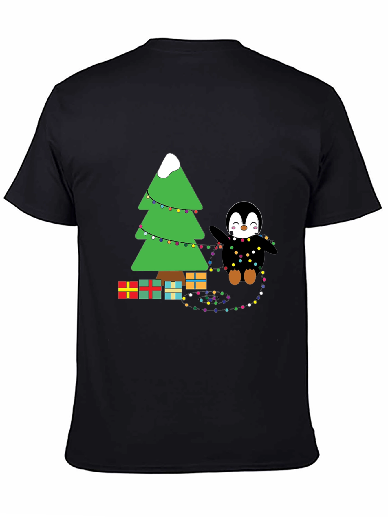 Festive Penguin Christmas Tree T-Shirt