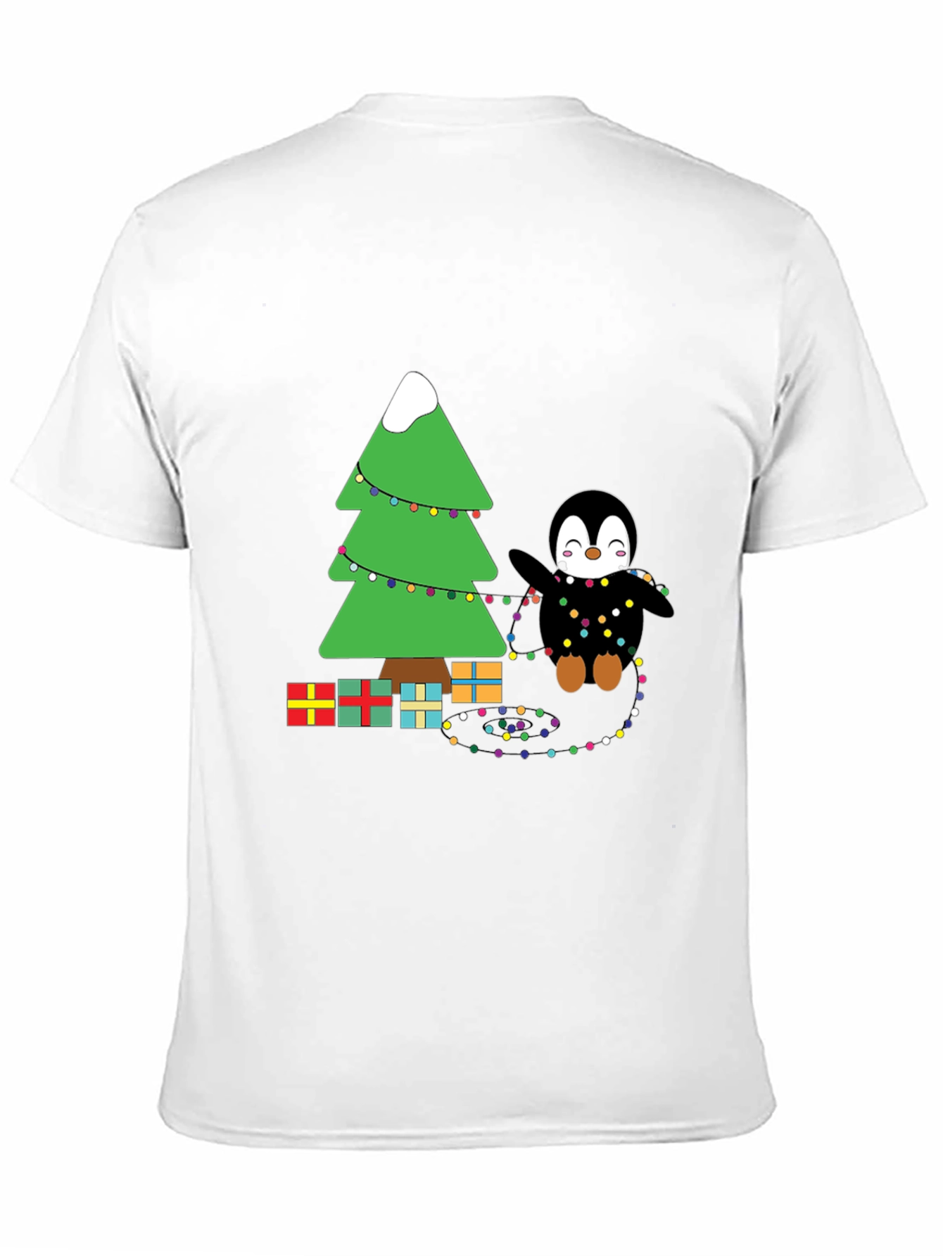 Festive Penguin Christmas Tree T-Shirt