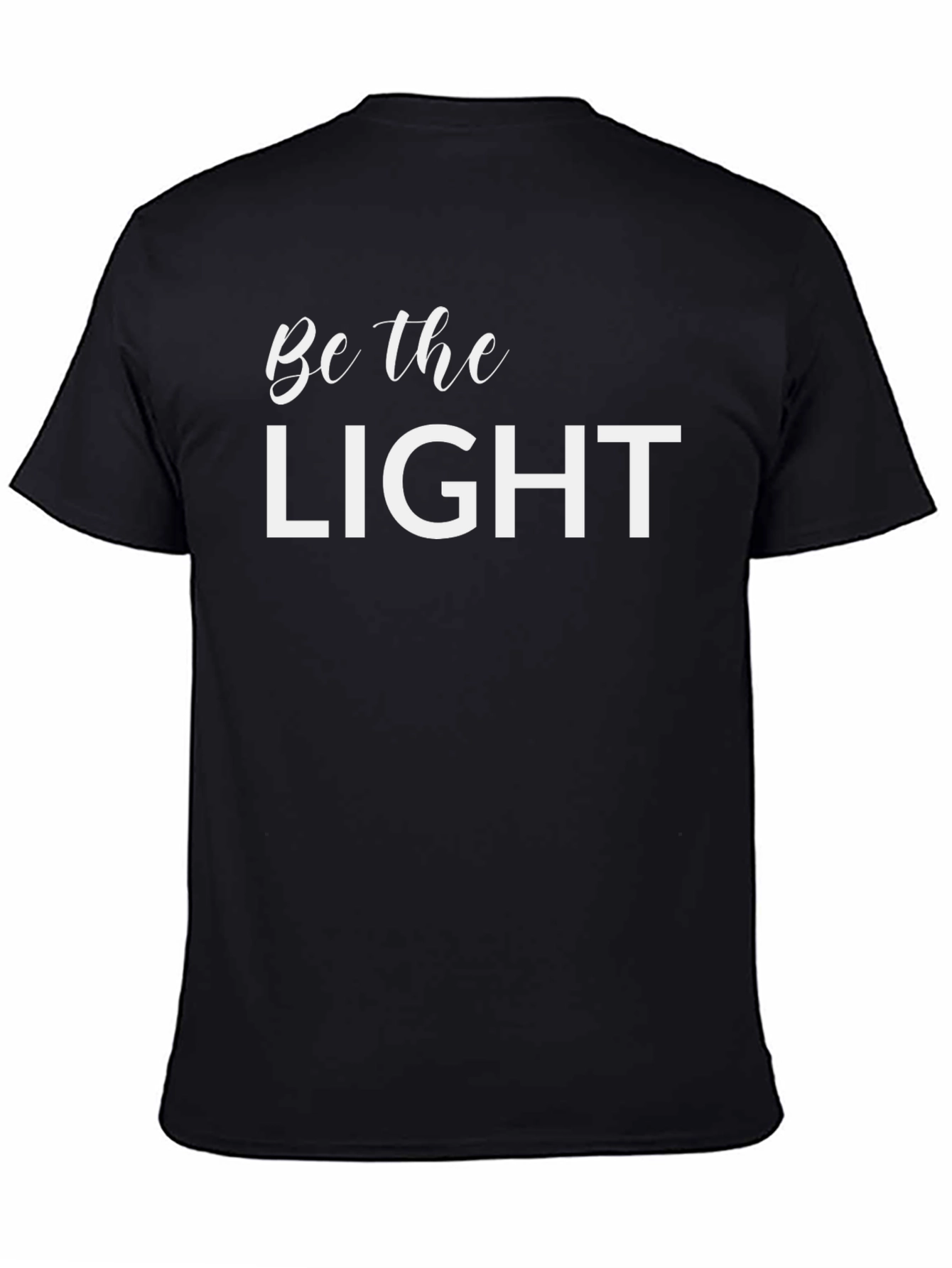 Be the Light Graphic Tee - Black Cotton T-Shirt