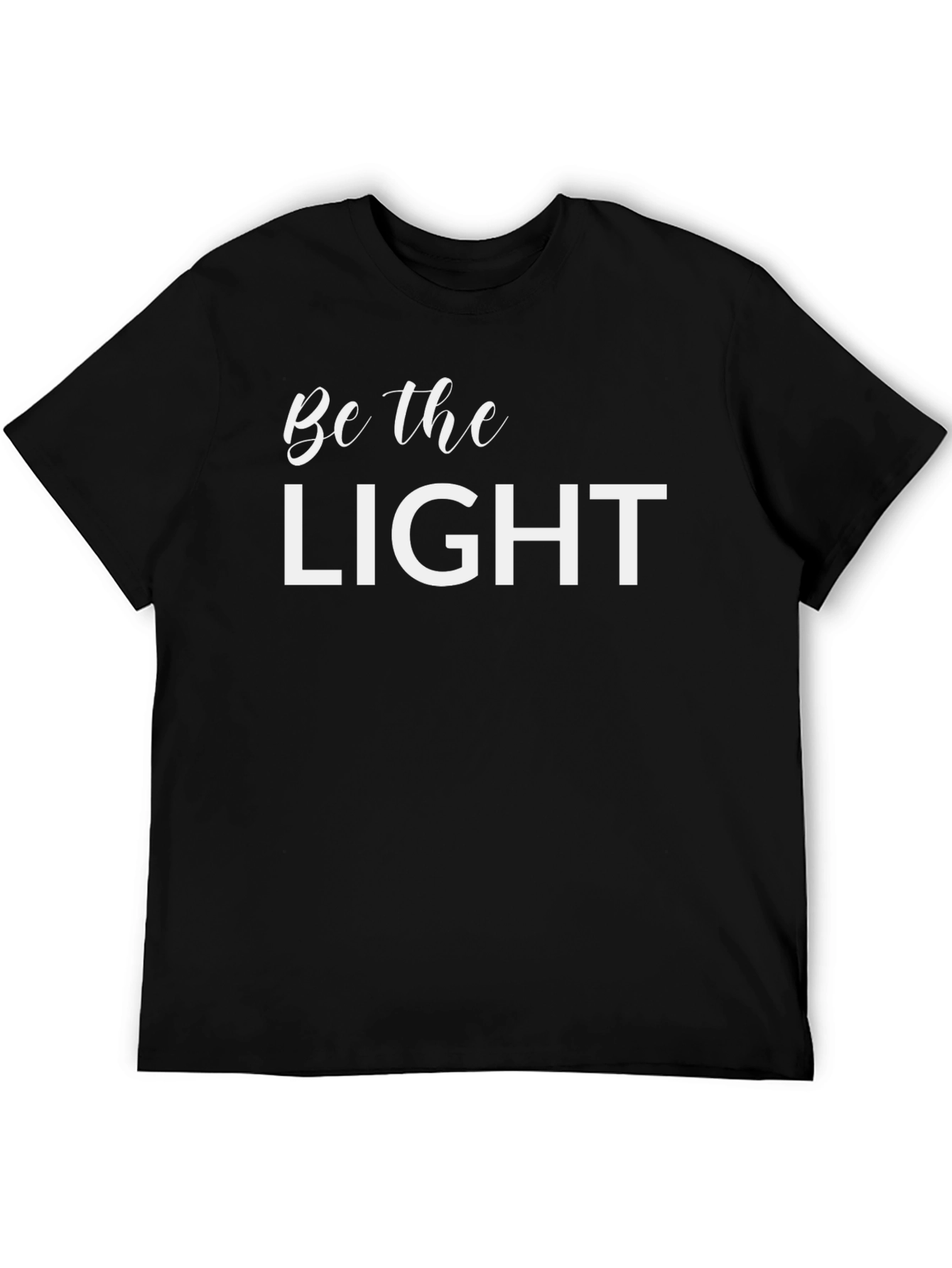 Be the Light Graphic Tee - Black Cotton T-Shirt