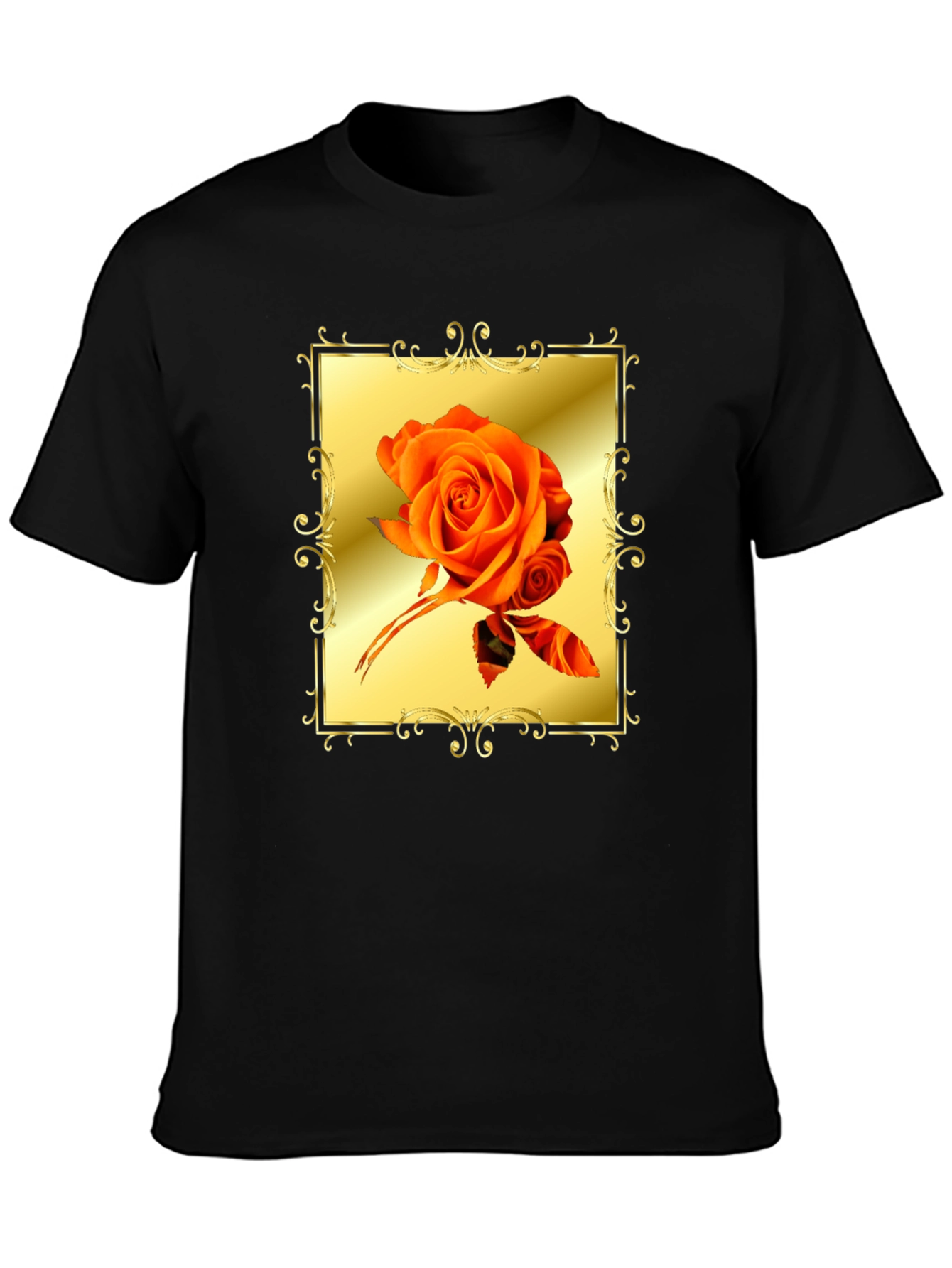 Rose Graphic Black T-Shirt
