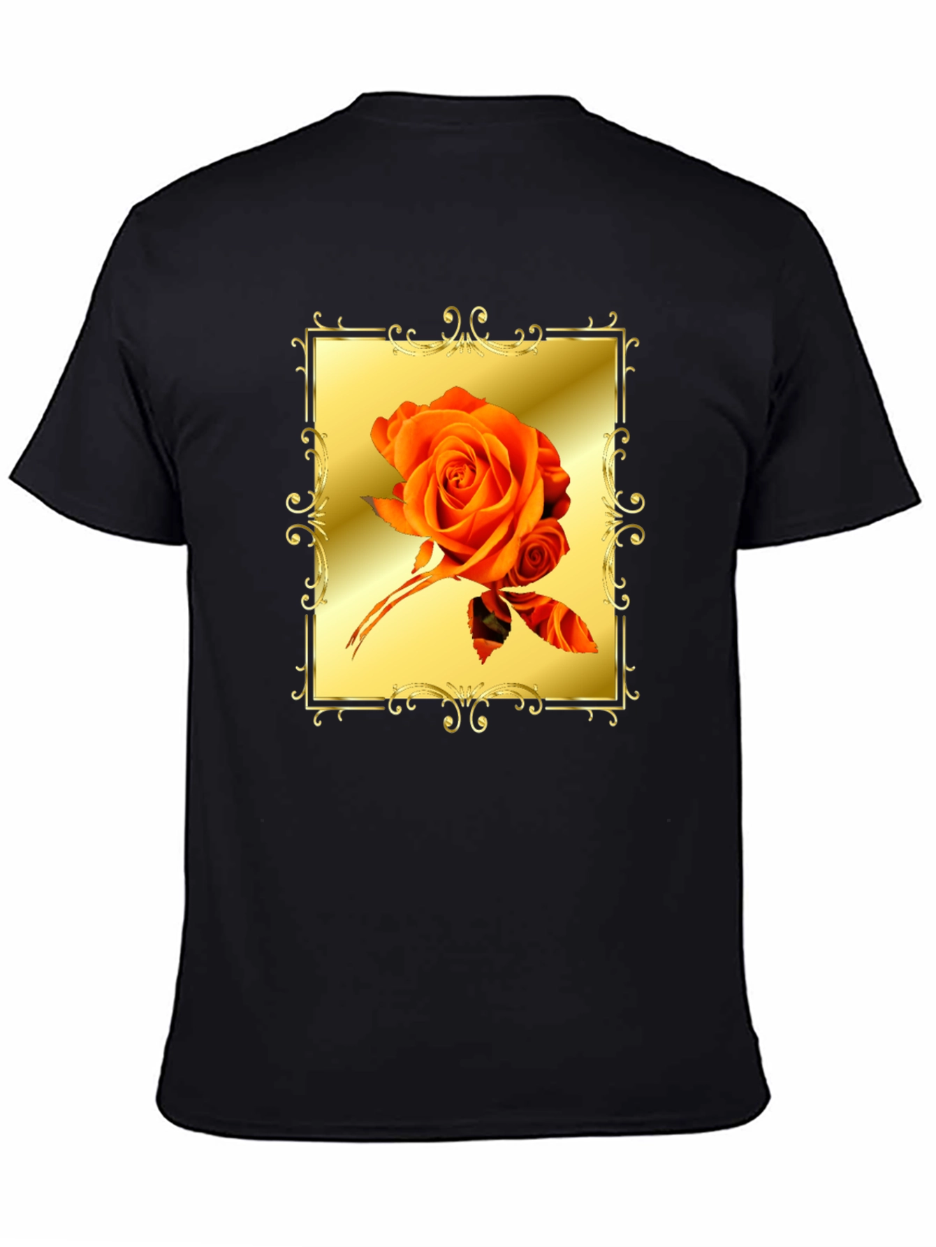 Rose Graphic Black T-Shirt