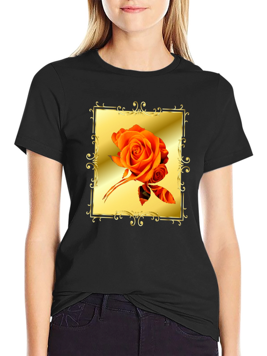 Rose Graphic Black T-Shirt