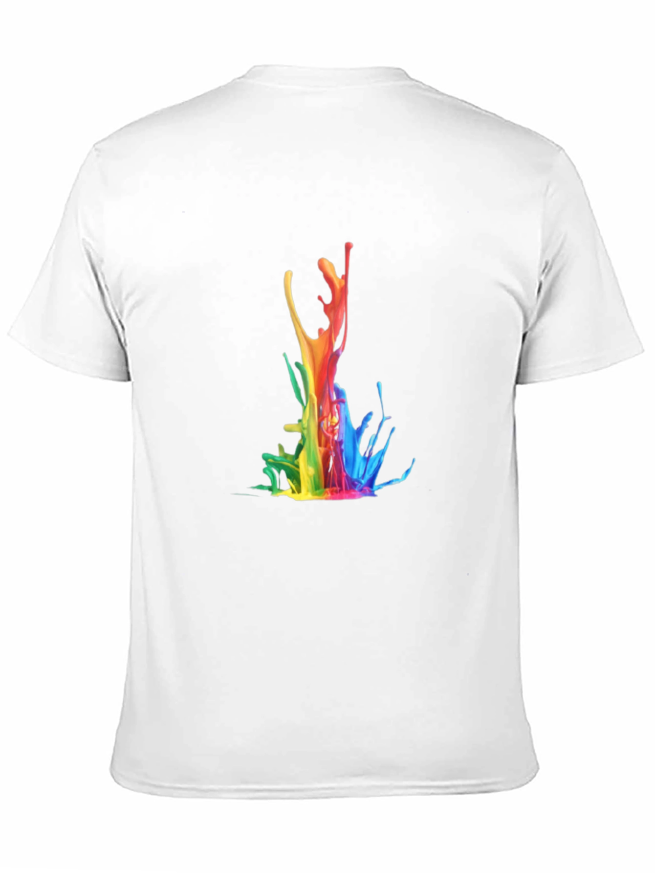 Rainbow Splash Graphic Tee - Stylish Black T-Shirt