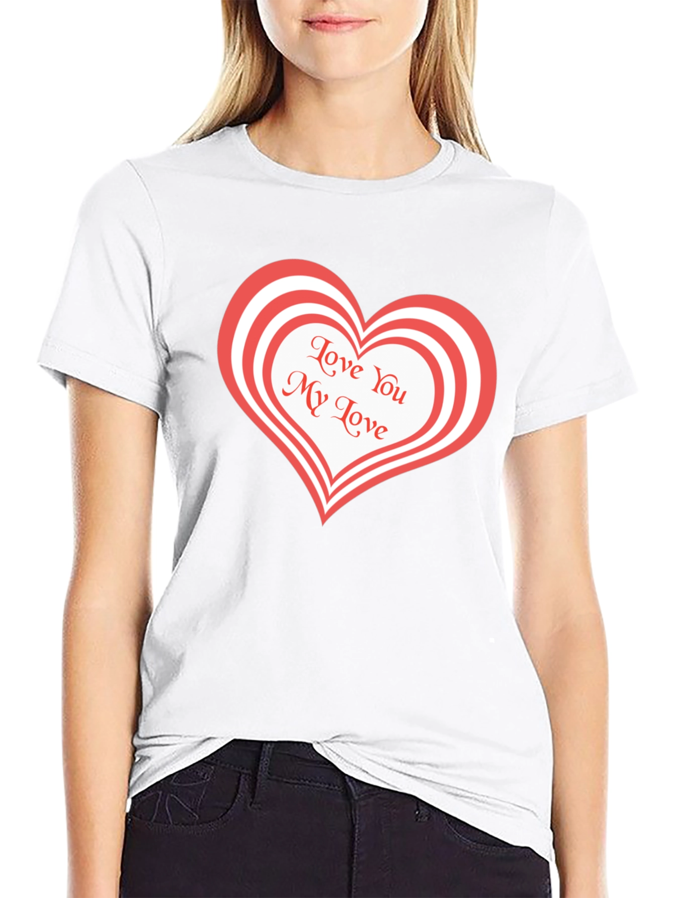 Love You My Love Black T-Shirt