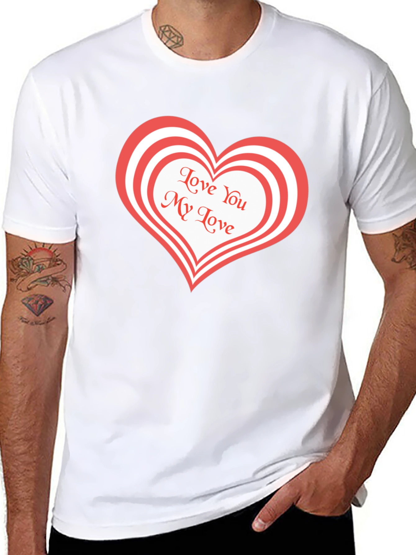 Love You My Love Black T-Shirt
