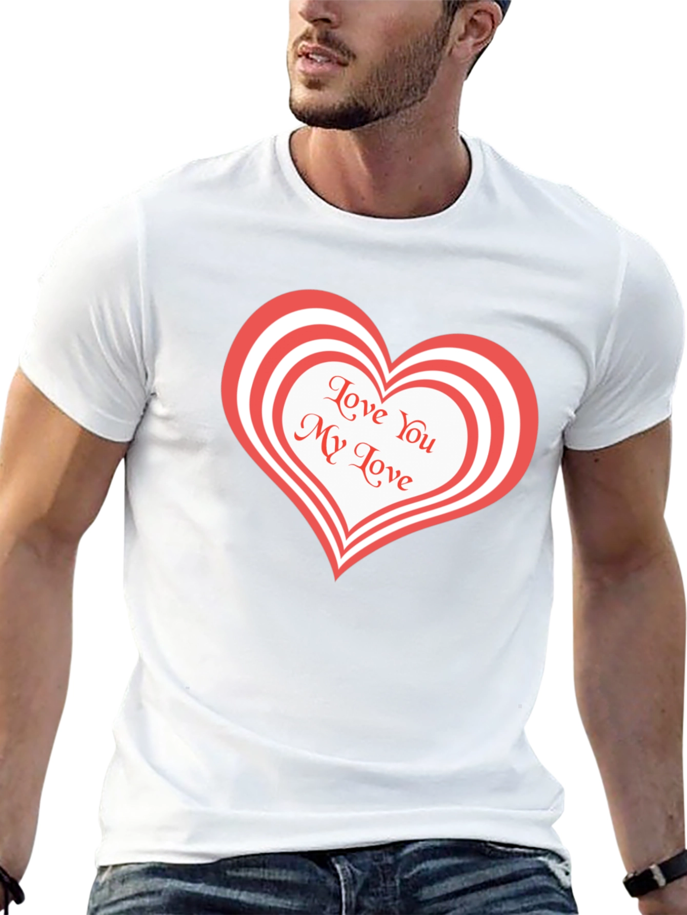Love You My Love Black T-Shirt
