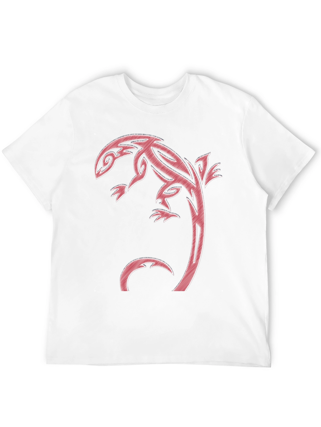 Tribal Lizard Graphic T-Shirt - Black