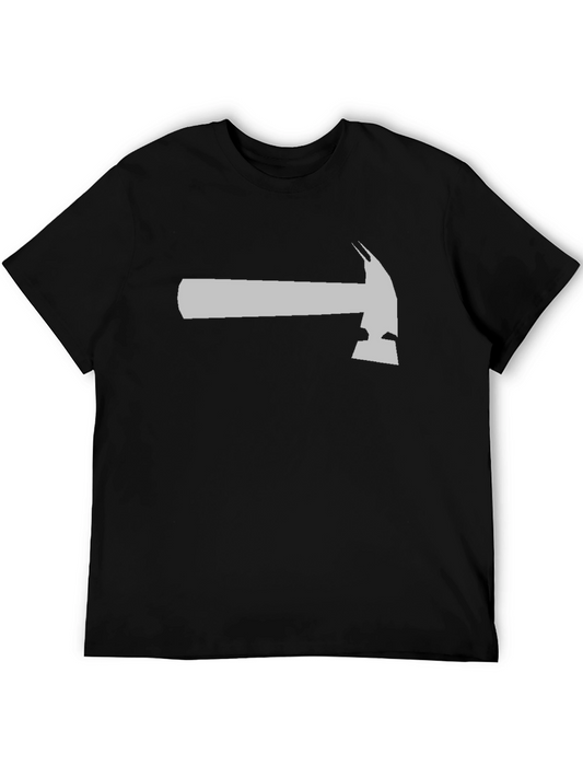 Hammer Graphic Tee - Black Cotton Crewneck