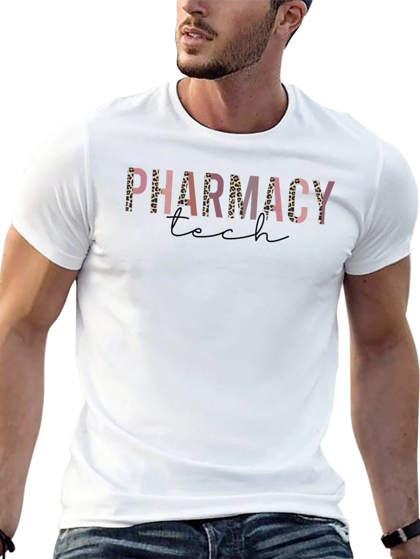 Pharmacy Tech Leopard Print T-Shirt