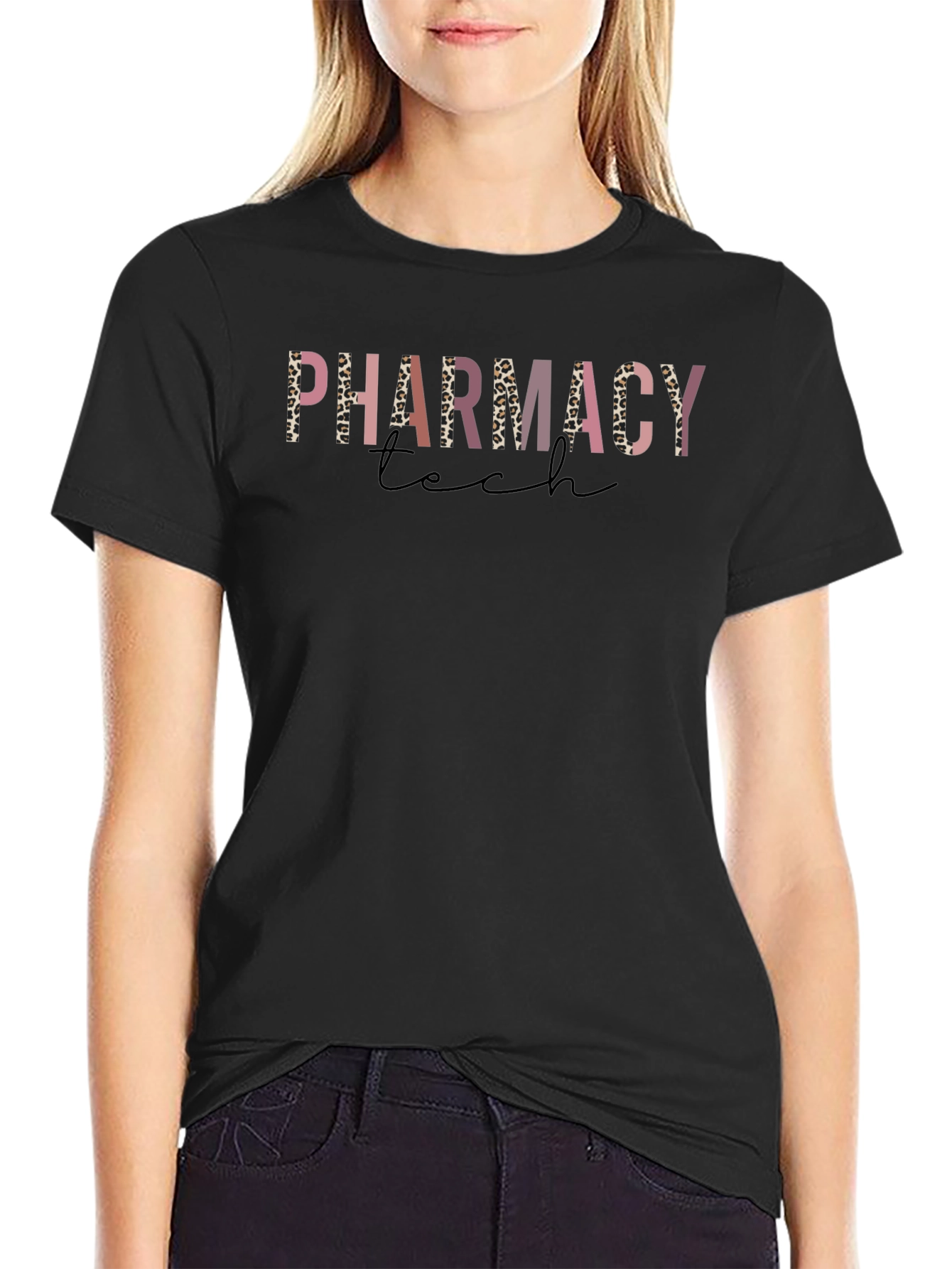 Pharmacy Tech Leopard Print T-Shirt