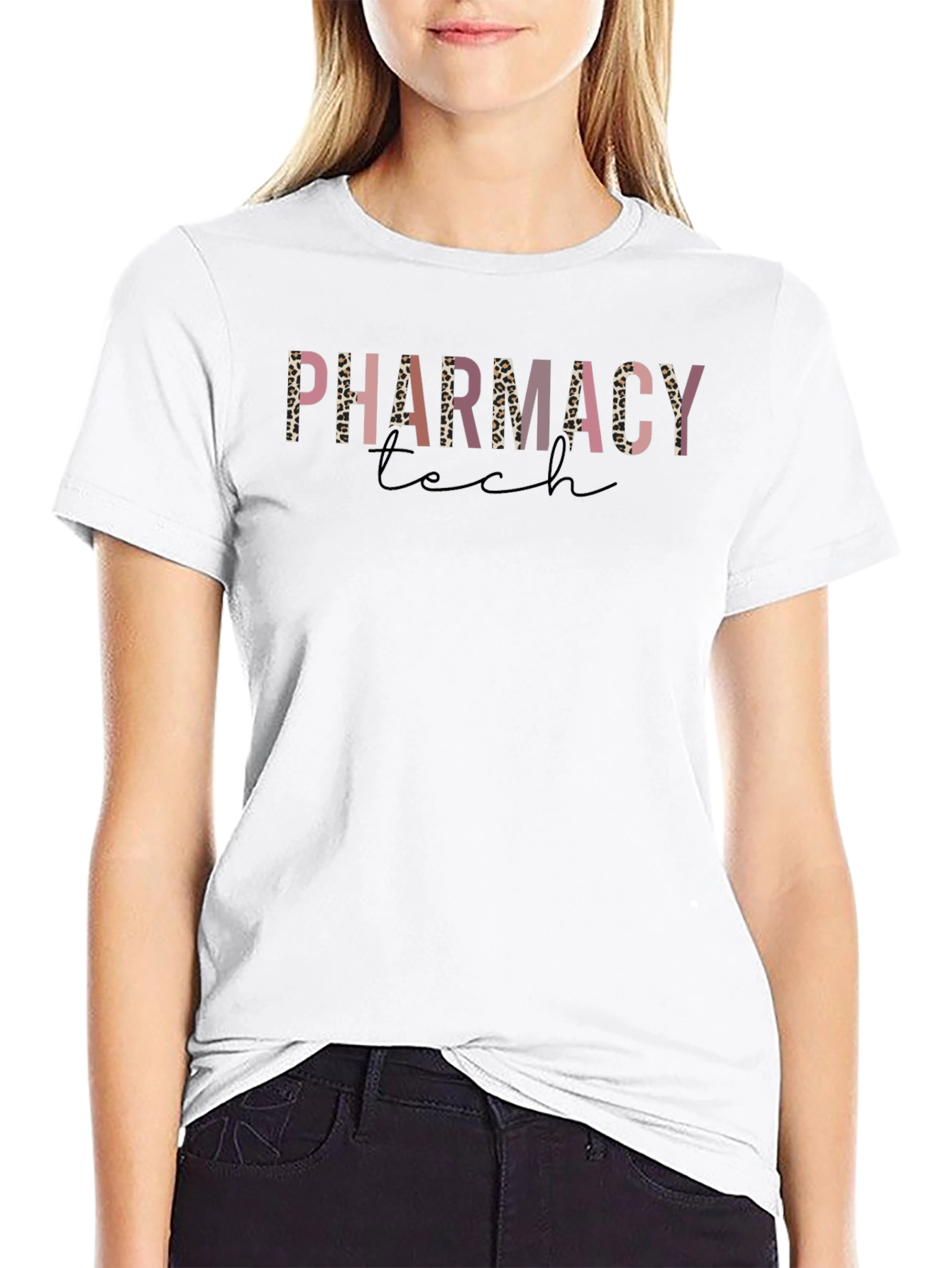 Pharmacy Tech Leopard Print T-Shirt