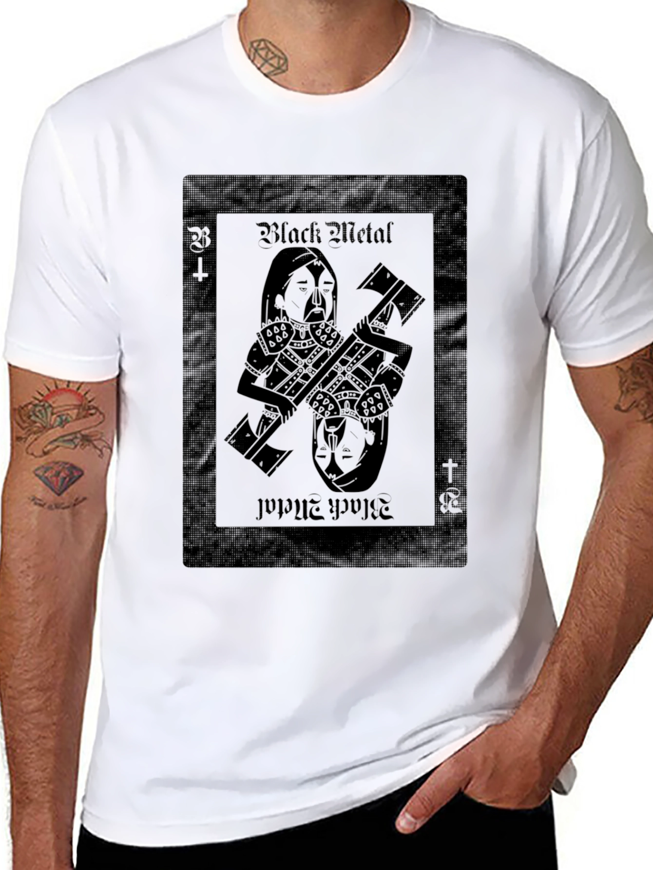Black Metal Card T-Shirt - Dark Aesthetic Tee