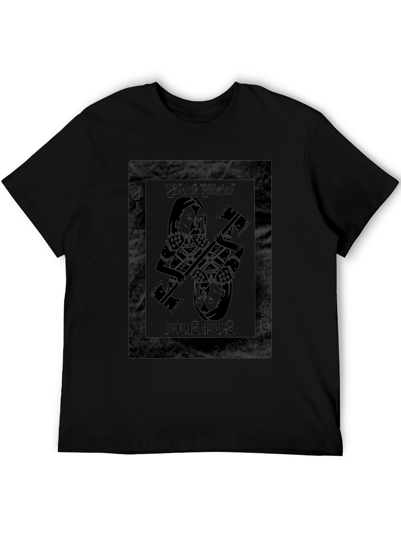 Black Metal Card T-Shirt - Dark Aesthetic Tee