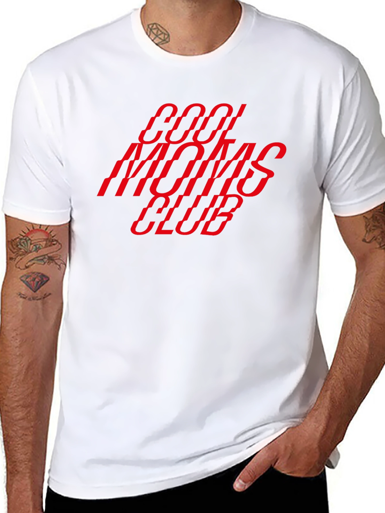 Cool Moms Club Graphic Tee - Trendy Black T-Shirt