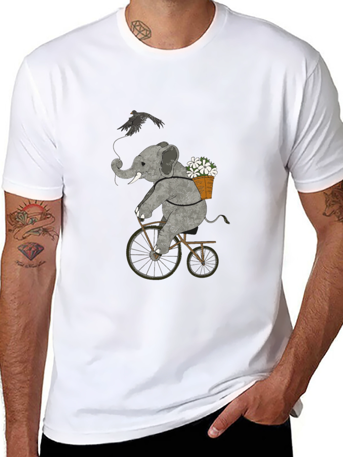 Elephant on Bike T-Shirt