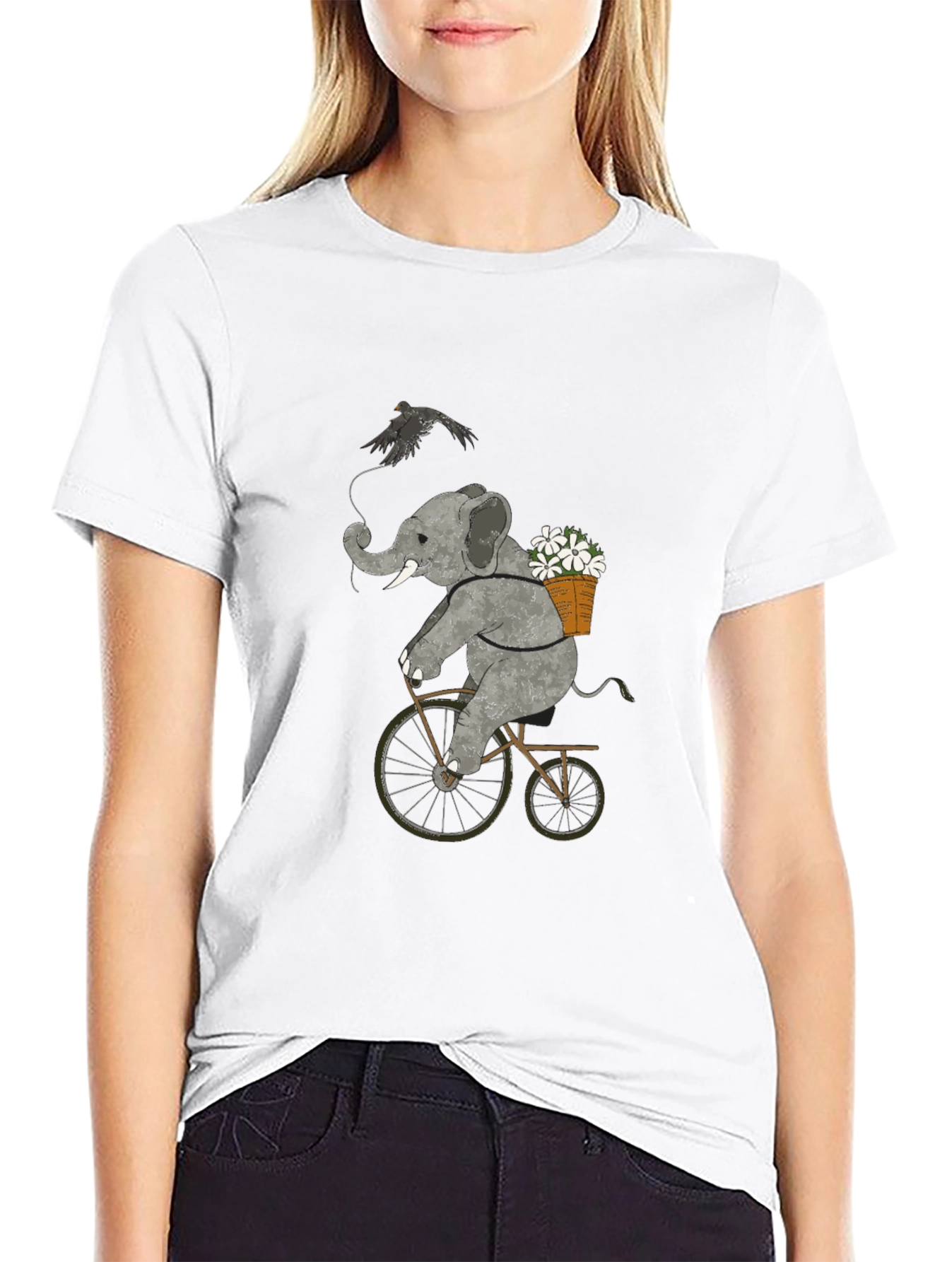 Elephant on Bike T-Shirt