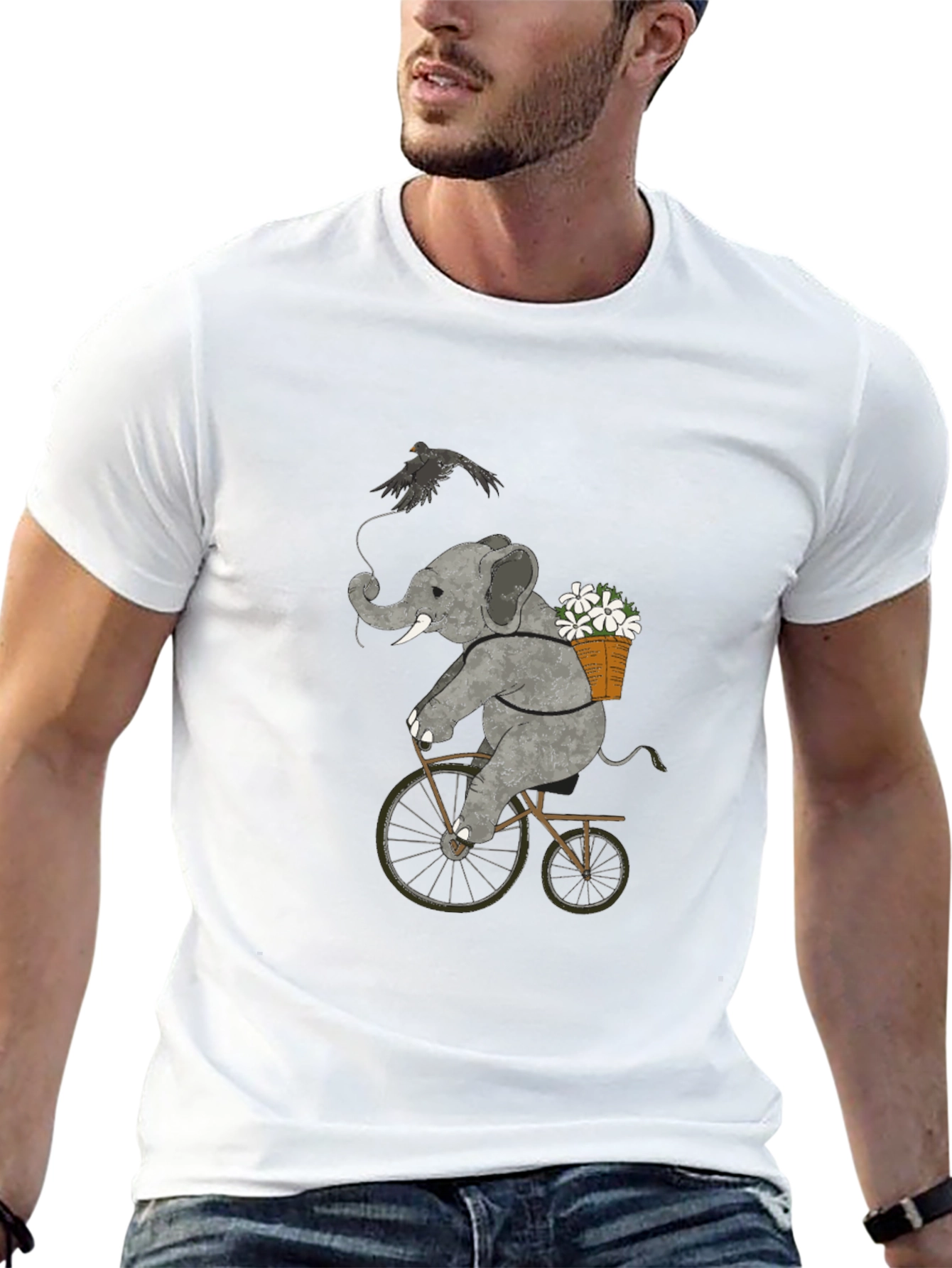 Elephant on Bike T-Shirt