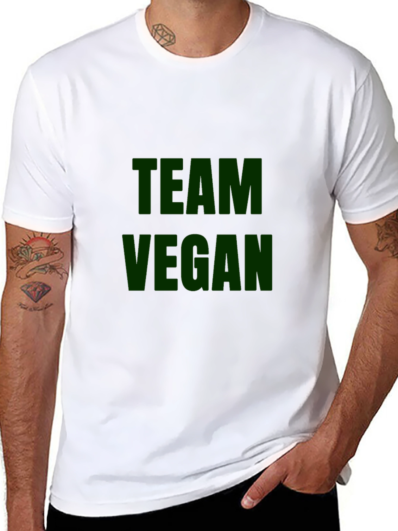 Team Vegan Graphic T-Shirt - Black