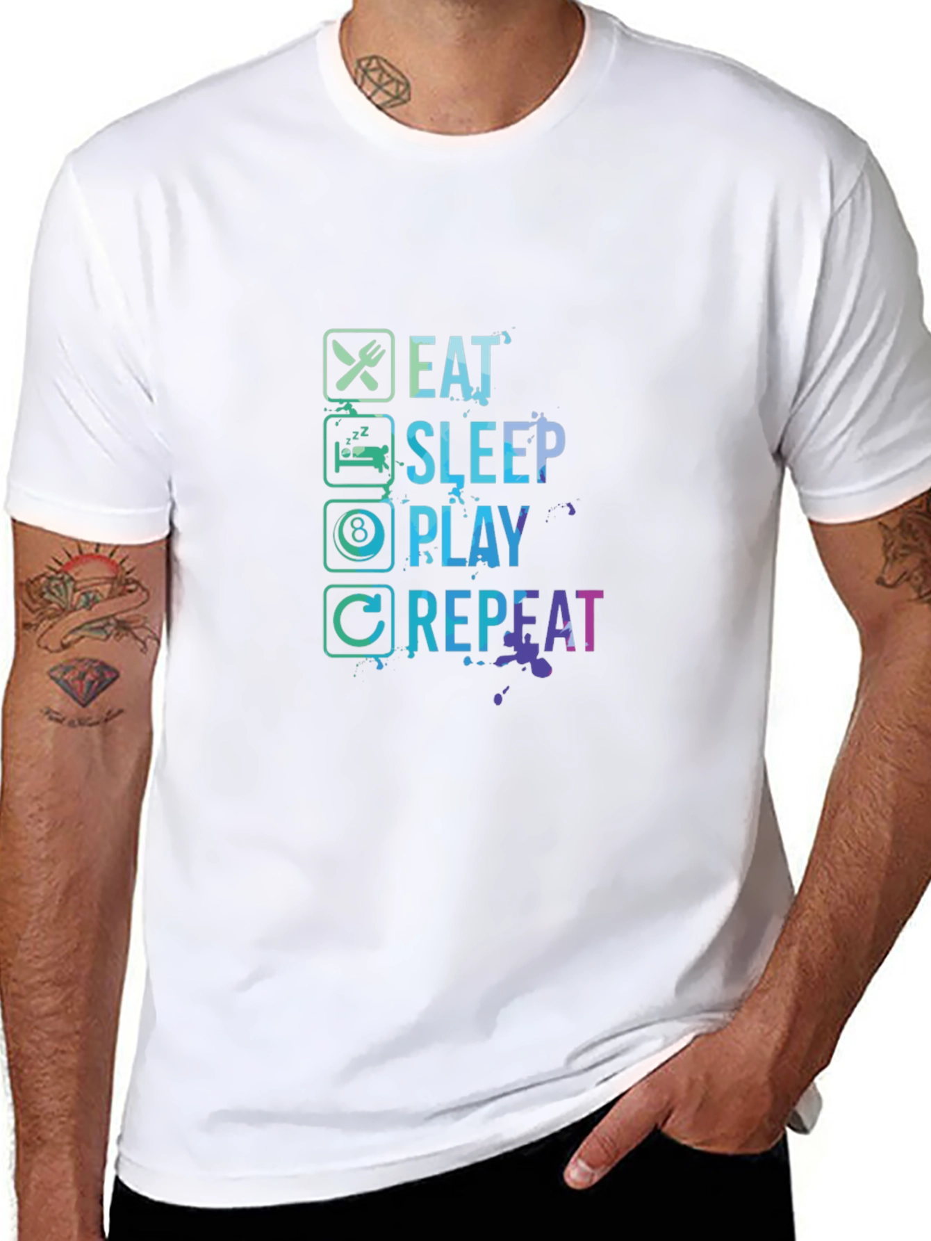 Eat Sleep Play Repeat Gamer Graphic Tee