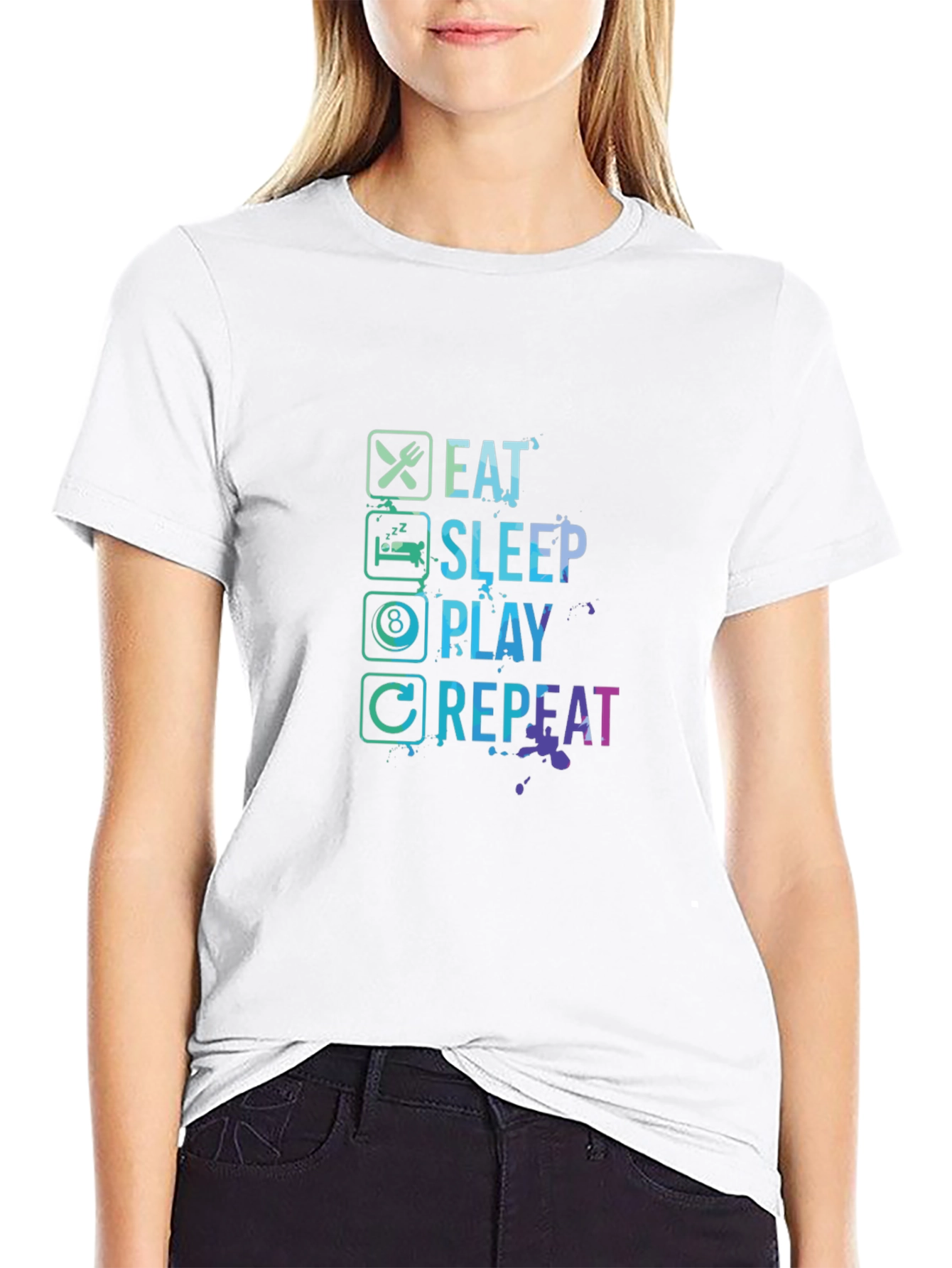 Eat Sleep Play Repeat Gamer Graphic Tee