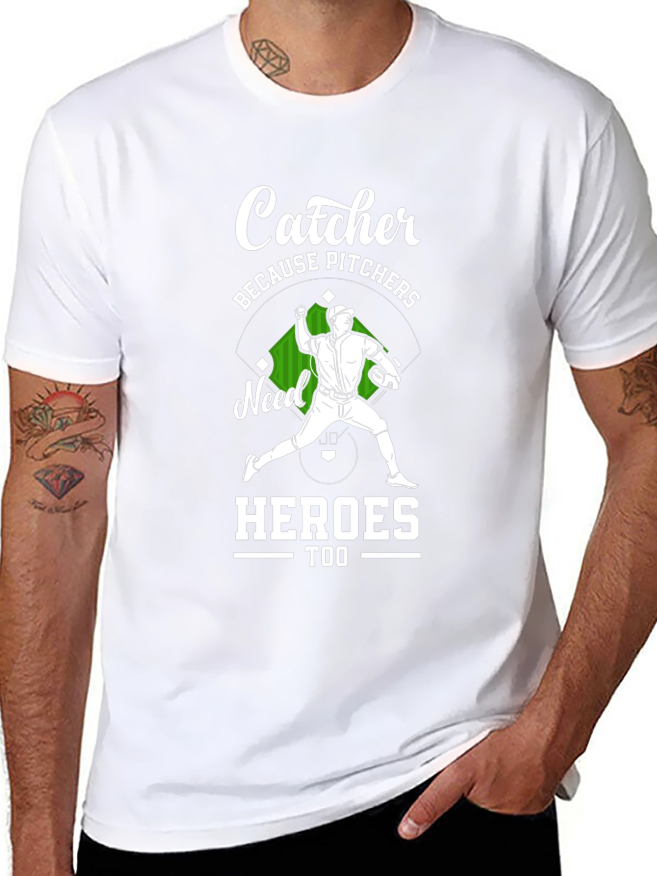 Catcher Baseball Graphic Tee - Heroes Too