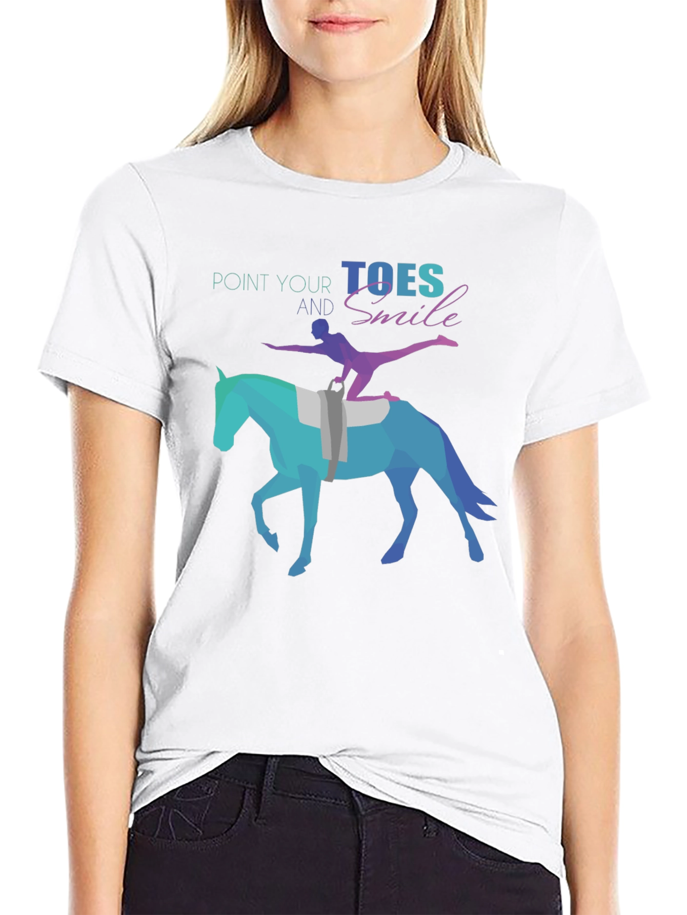 Equestrian T-Shirt: Point Your Toes and Smile