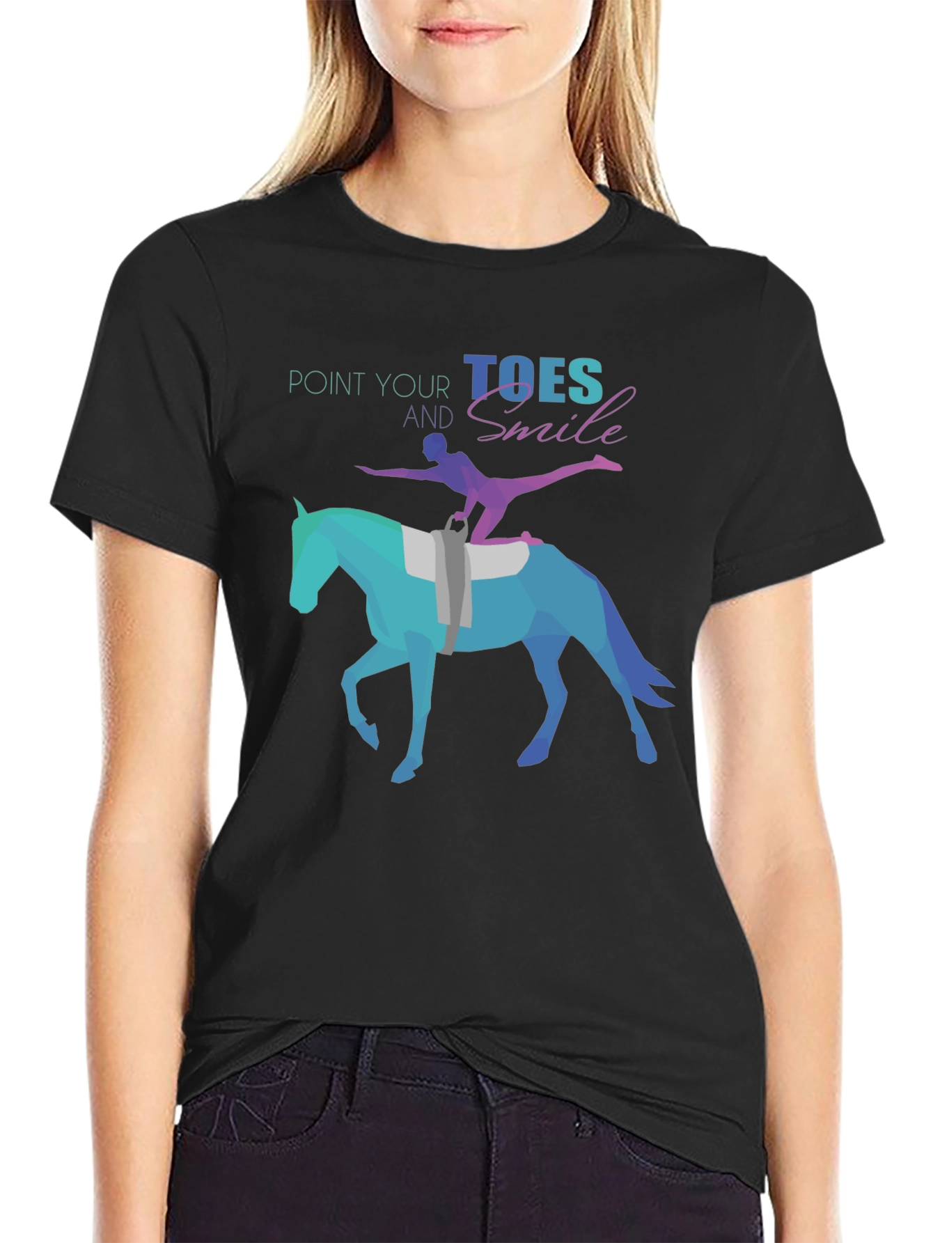 Equestrian T-Shirt: Point Your Toes and Smile