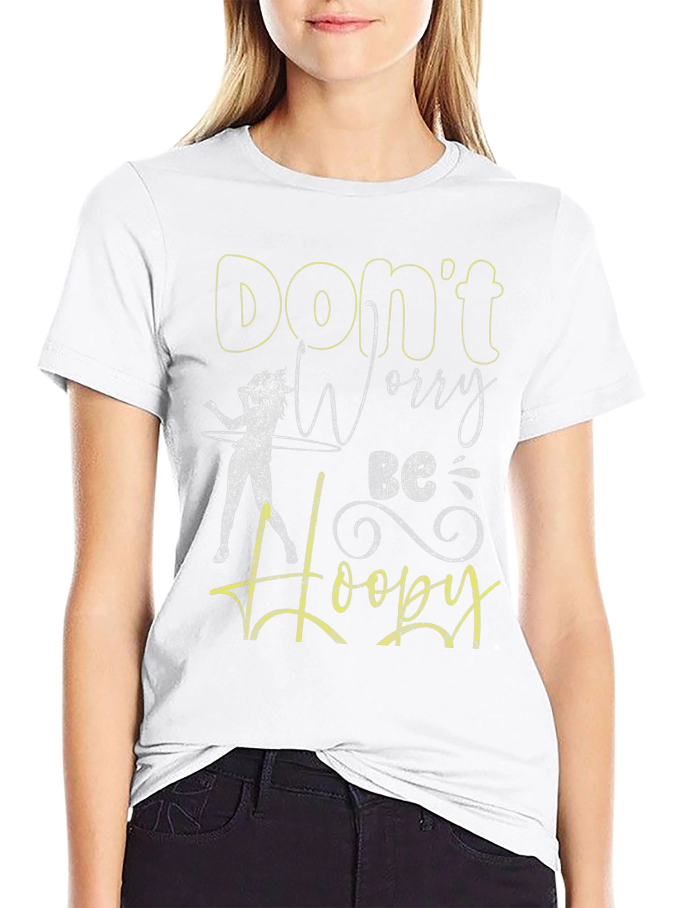 Dont Worry Be Hoopy Black Graphic Tee