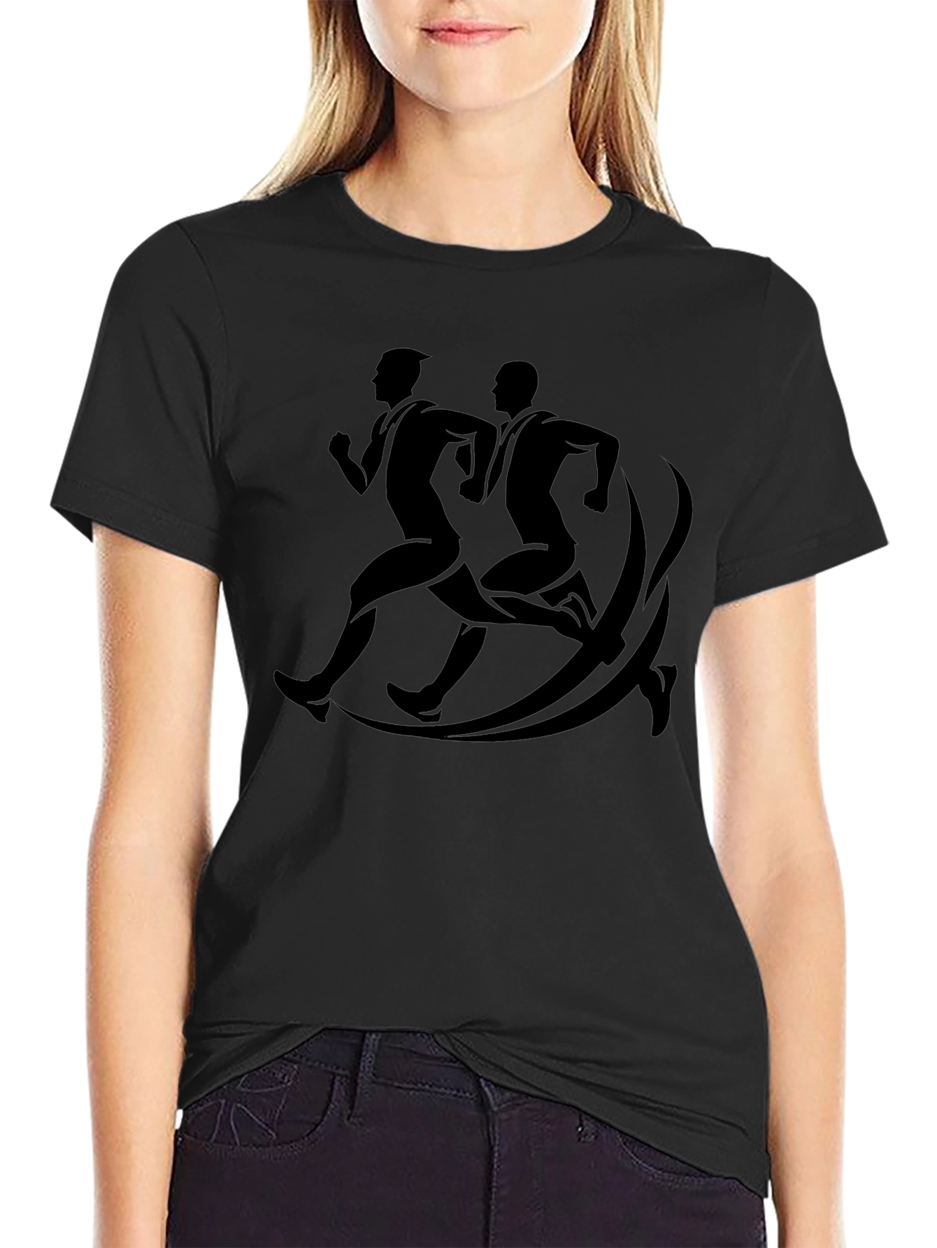 Black Running Silhouette T-Shirt