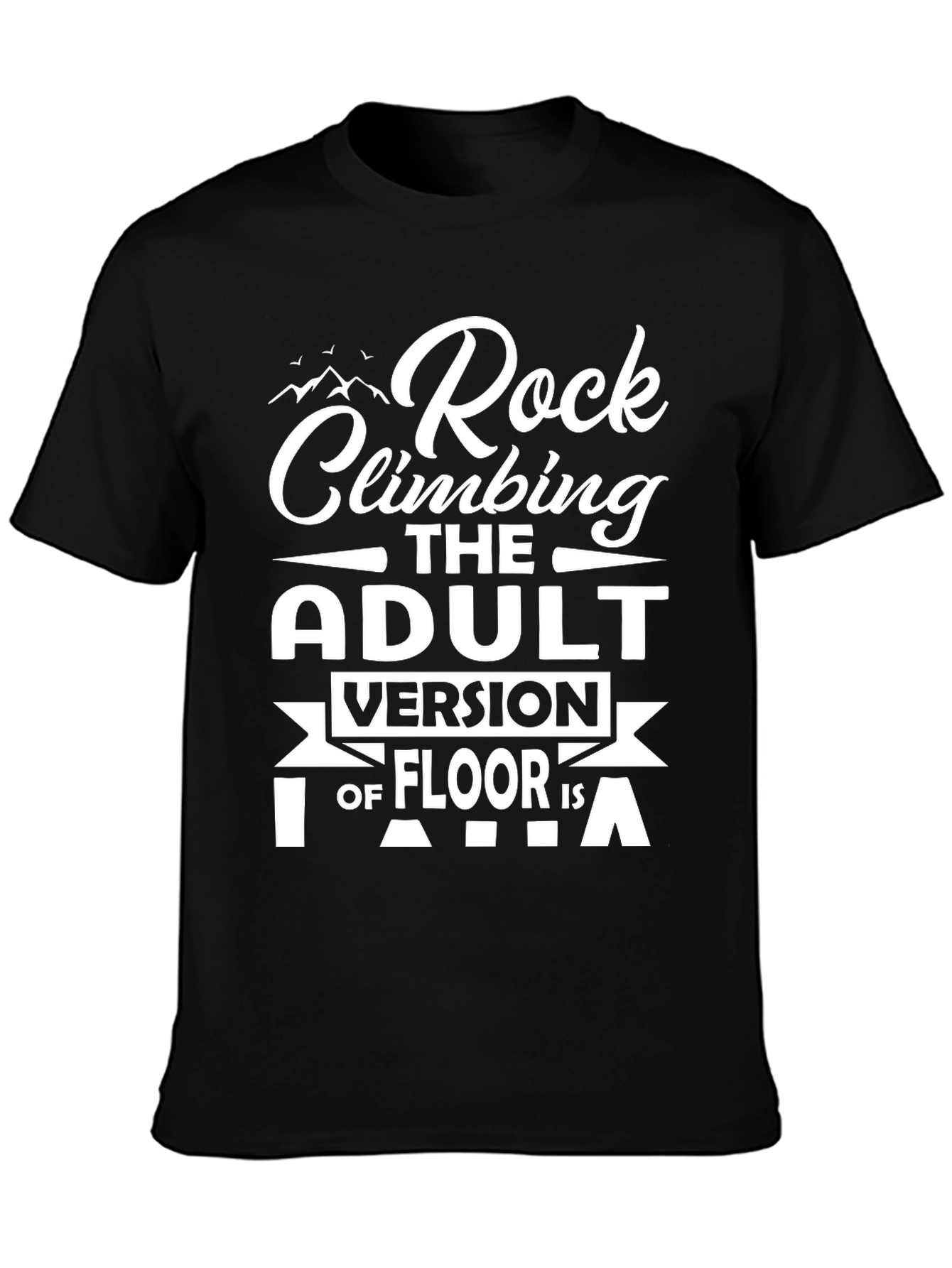 Rock Climbing Adult Version T-Shirt