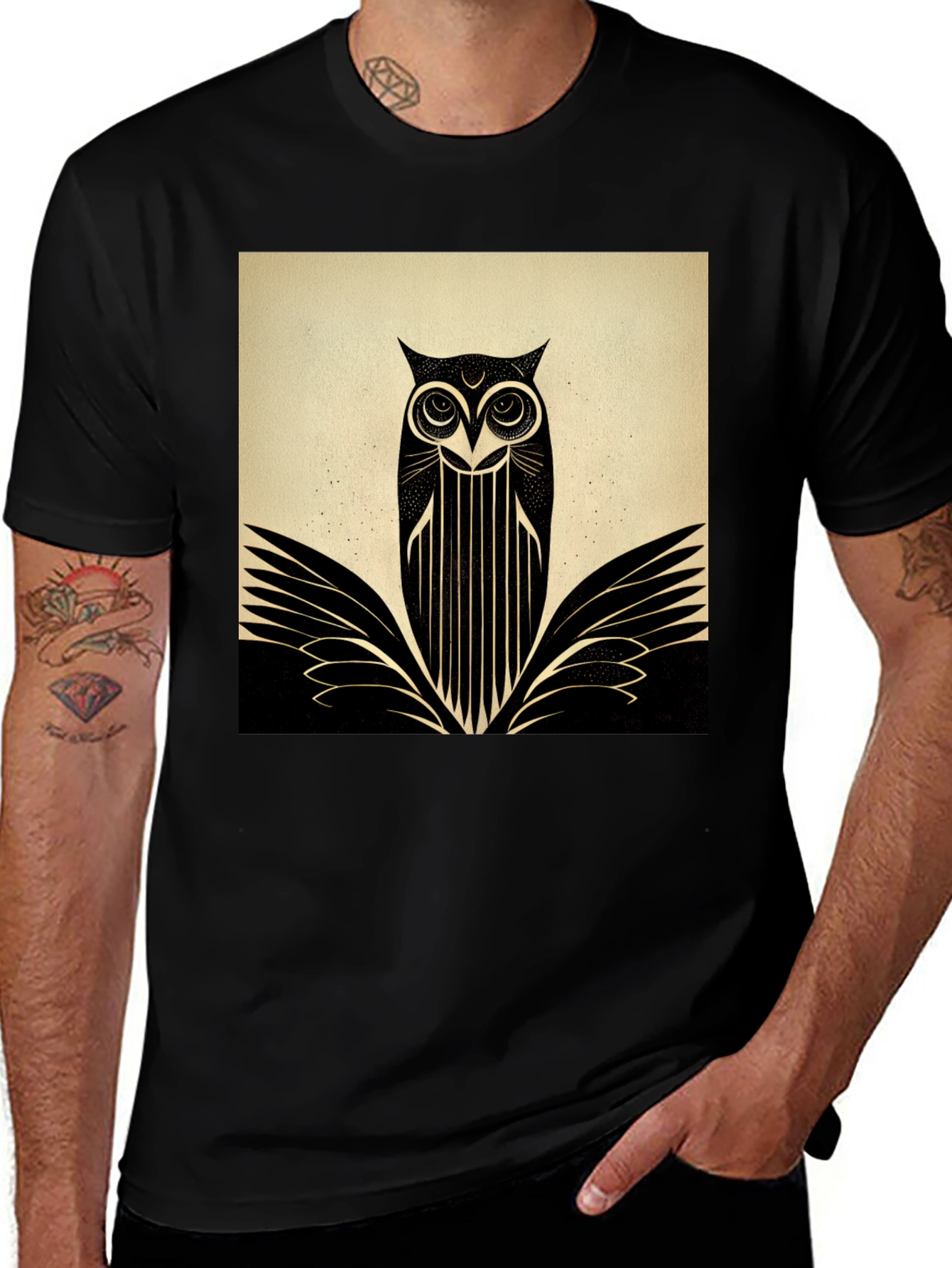 Art Deco Owl T-Shirt