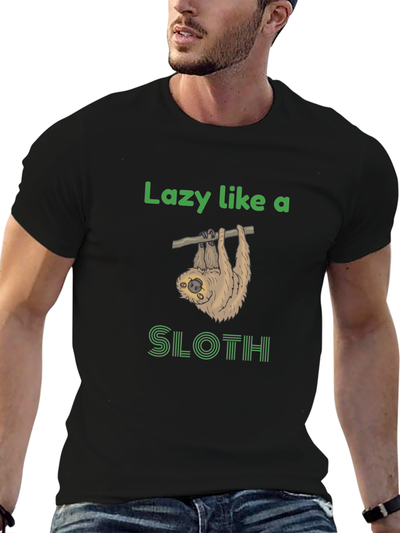 Lazy Sloth Graphic Tee - Funny Novelty T-Shirt
