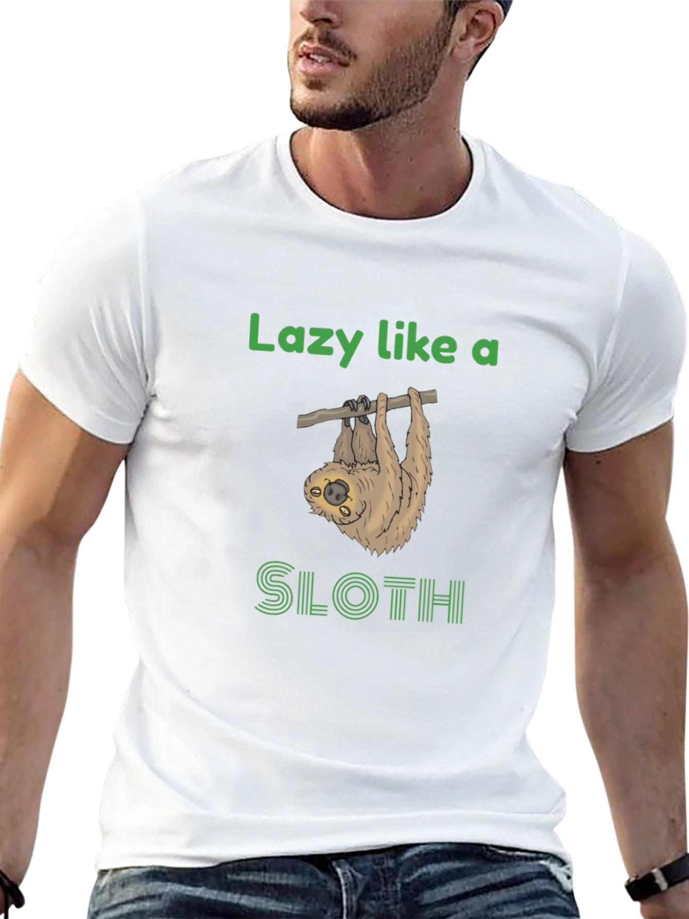 Lazy Sloth Graphic Tee - Funny Novelty T-Shirt